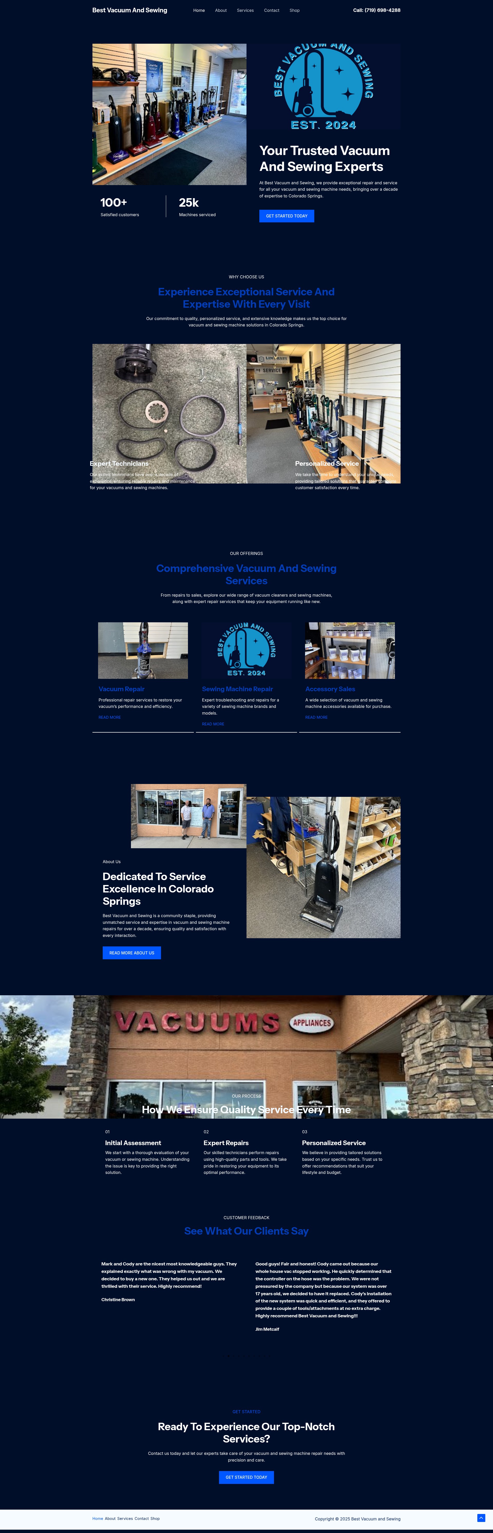 Screenshot of bestvacuumandsewing.com