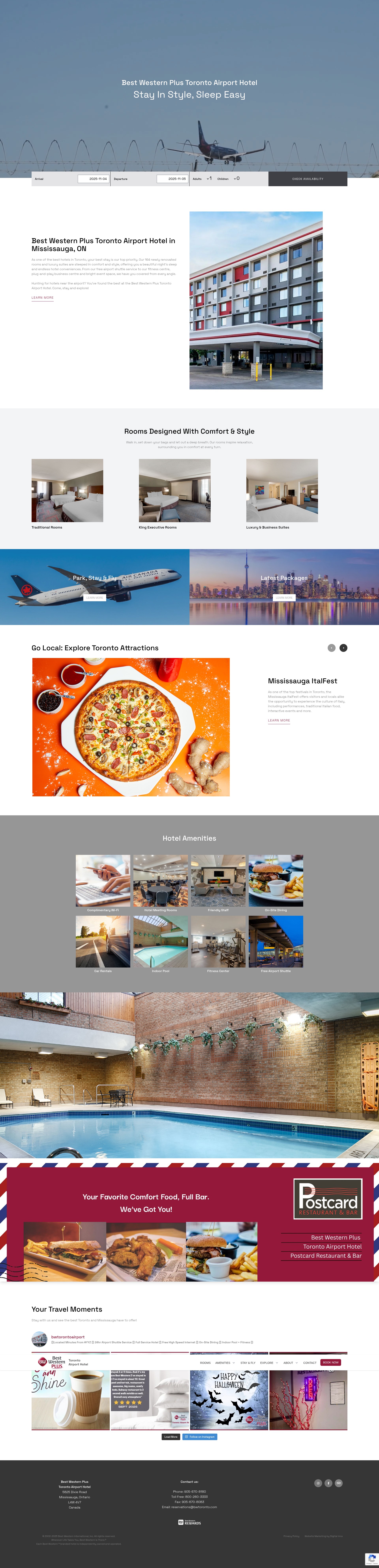 Screenshot of bestwesterntorontoairportwest.com