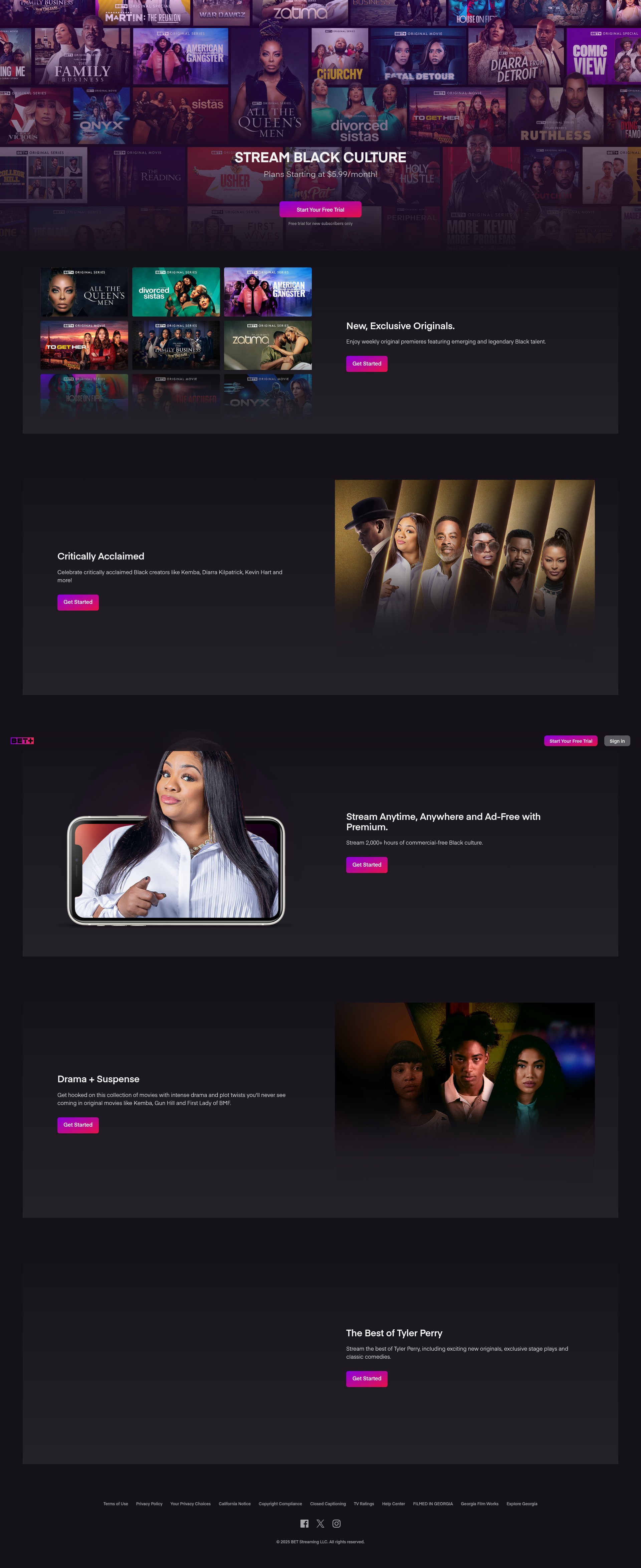 Screenshot of bet.plus