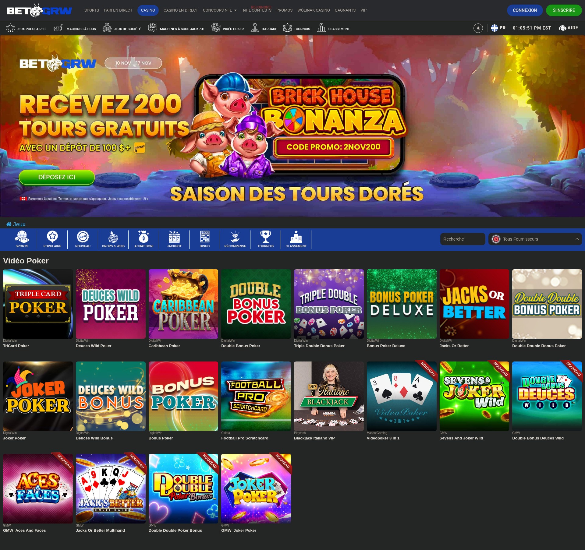 Screenshot of betgrw.com