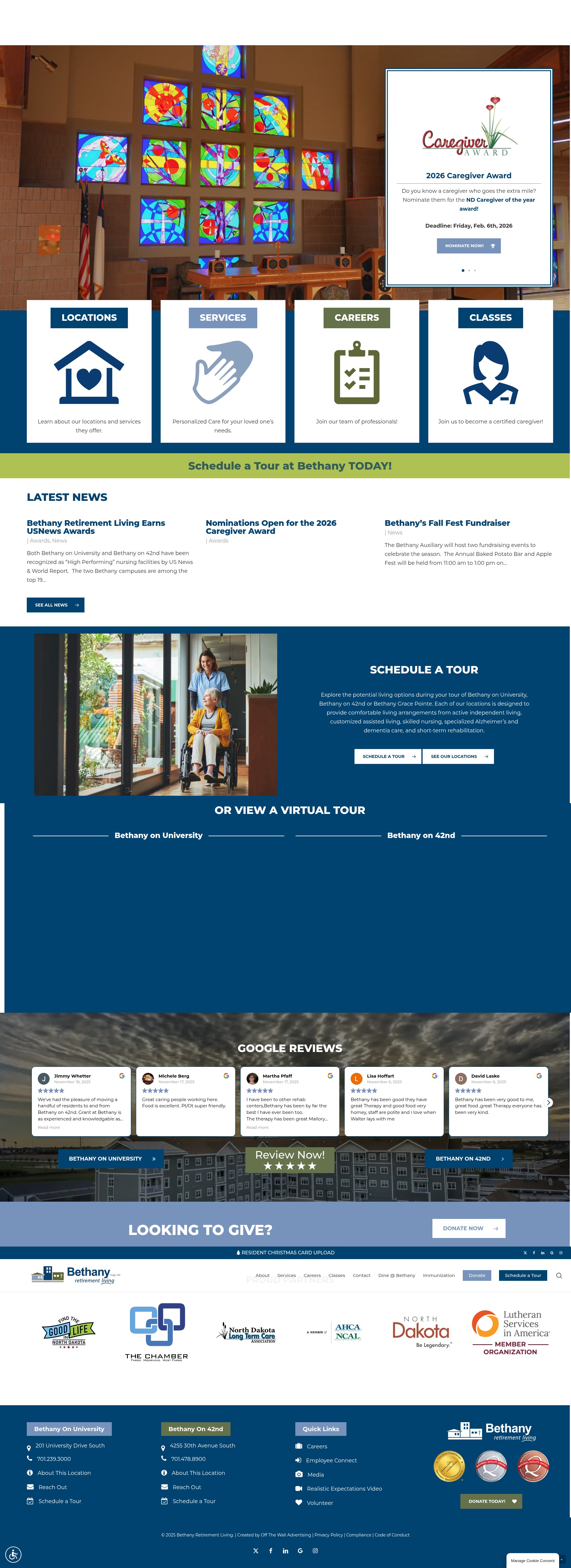Screenshot of bethanynd.org