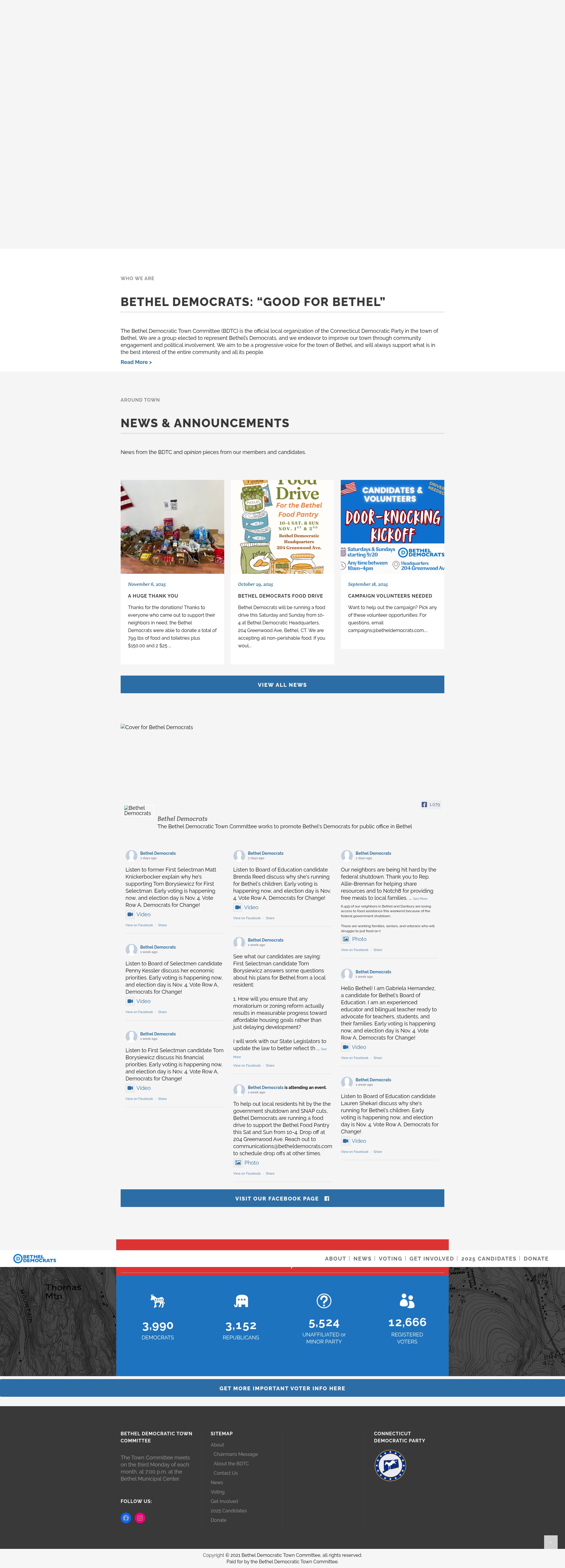 Screenshot of betheldemocrats.com