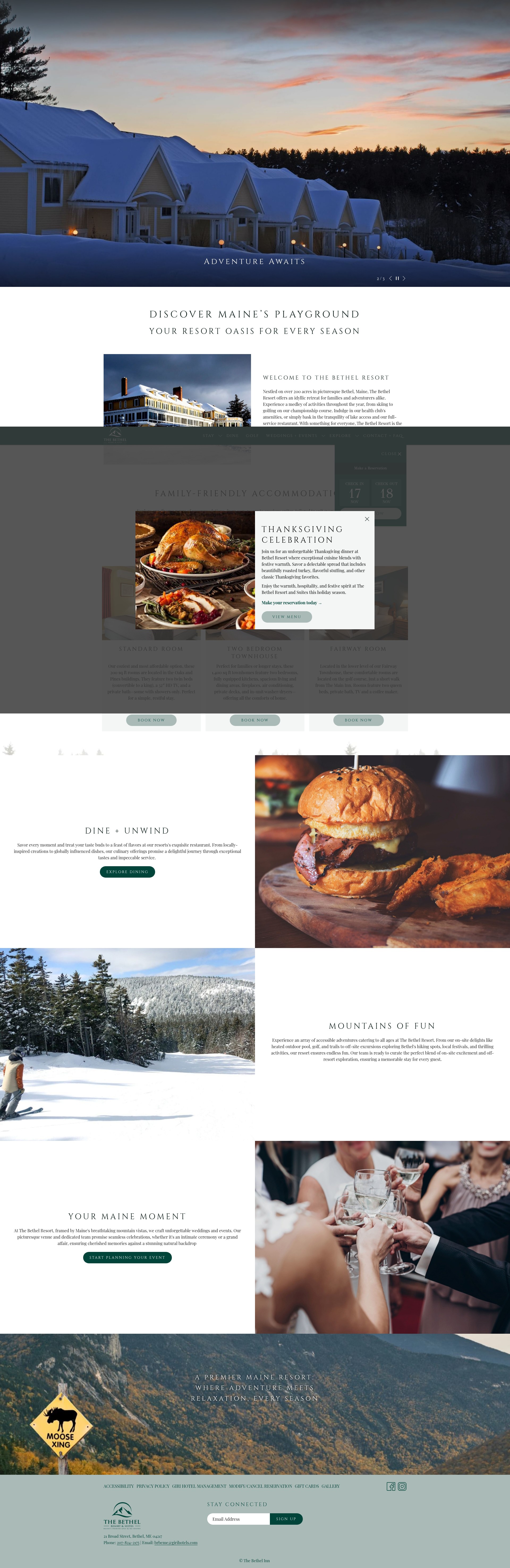 Screenshot of bethelresortandsuites.com