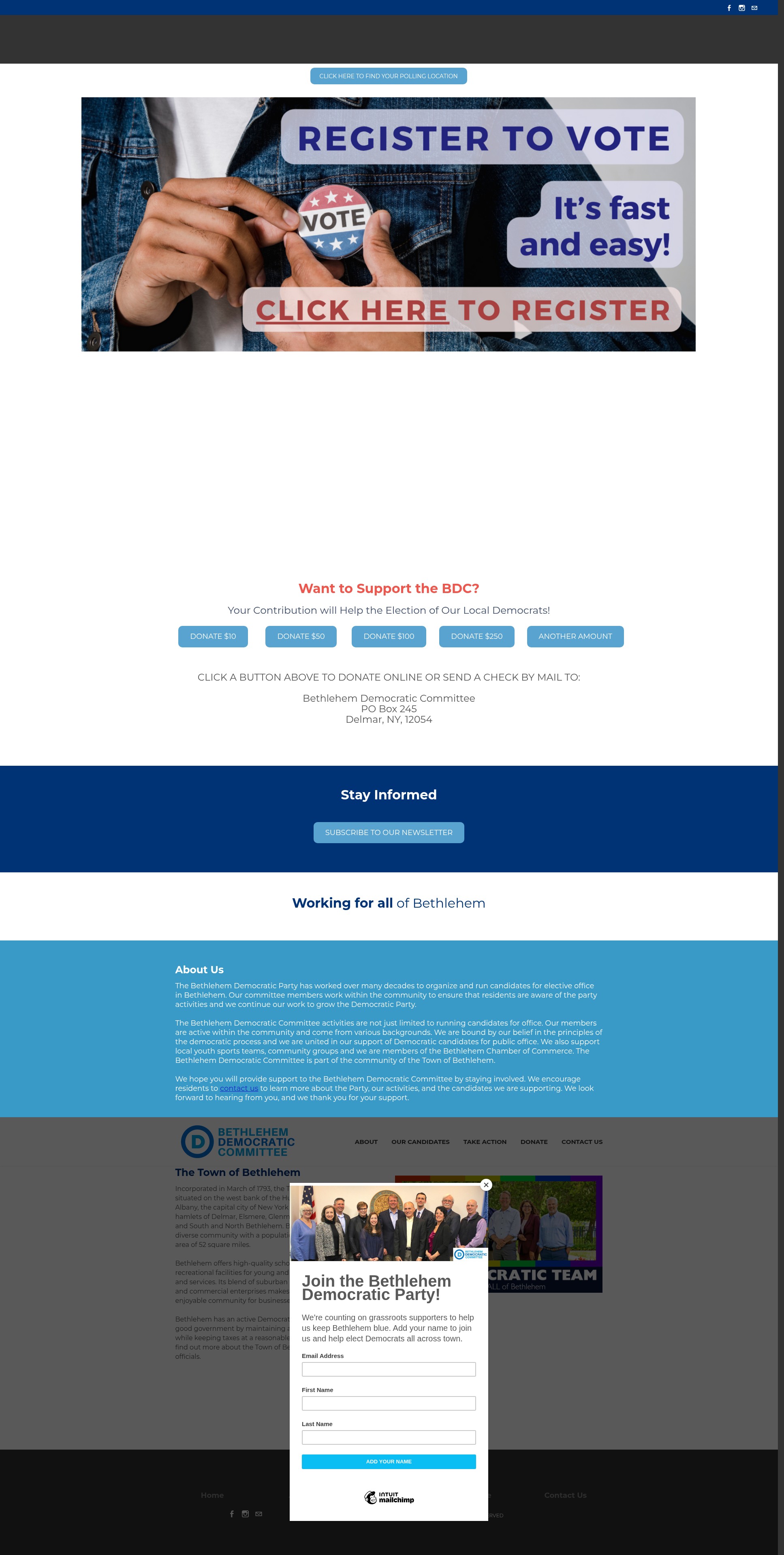 Screenshot of bethlehemdems.org