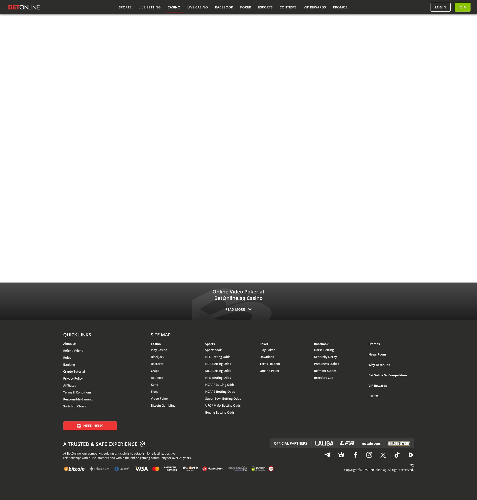 Screenshot of betonline.ag