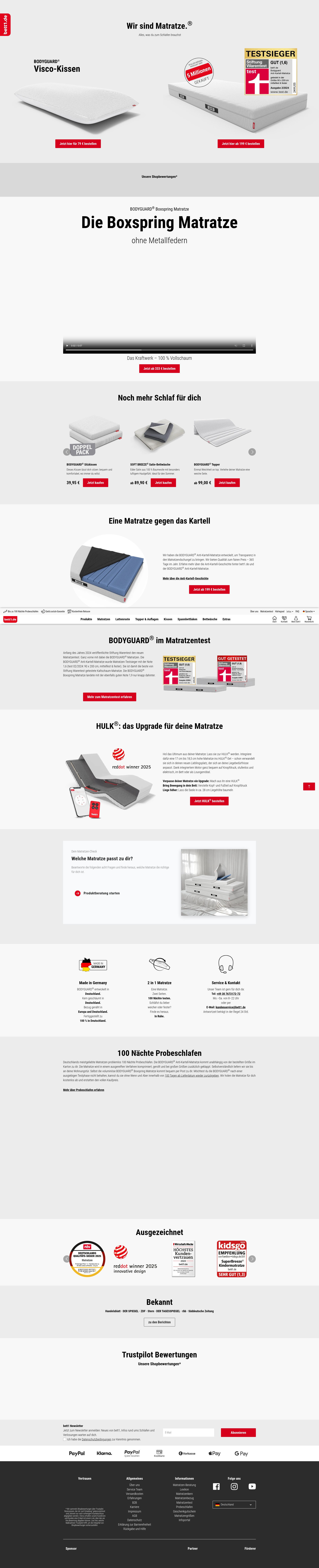 Screenshot of bett1.de