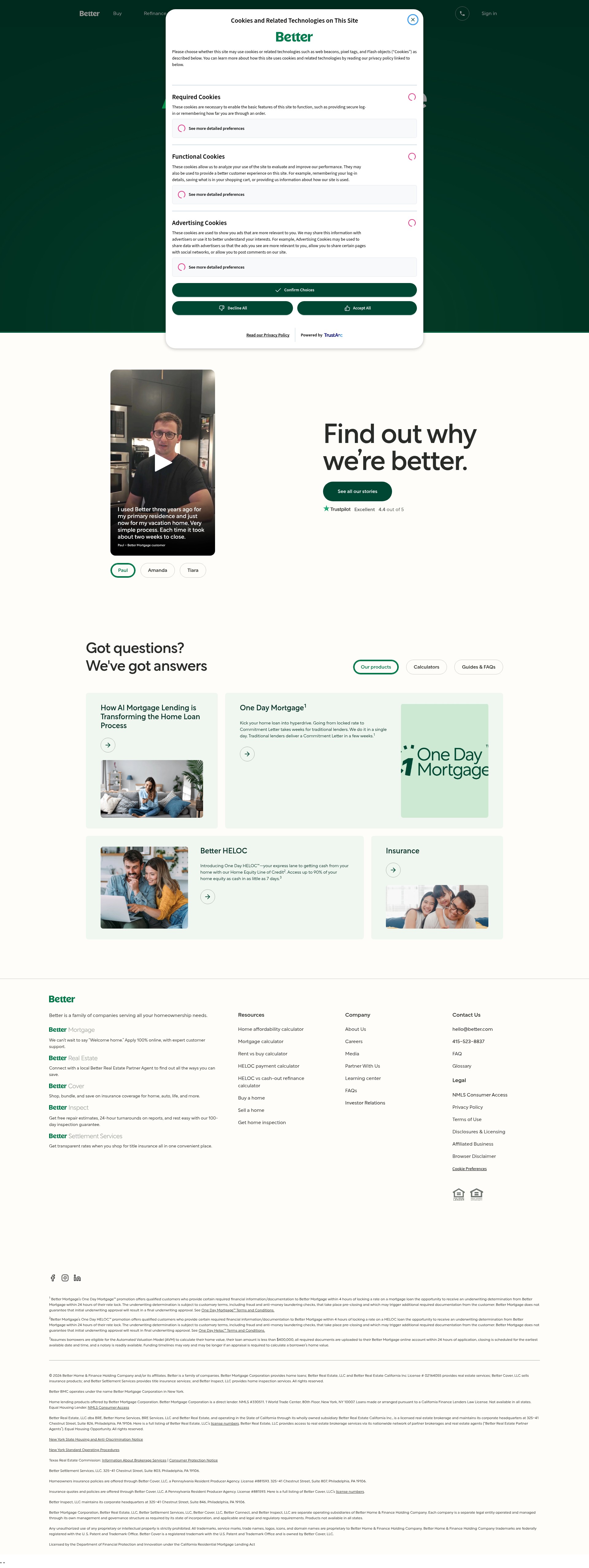 Screenshot of better.com