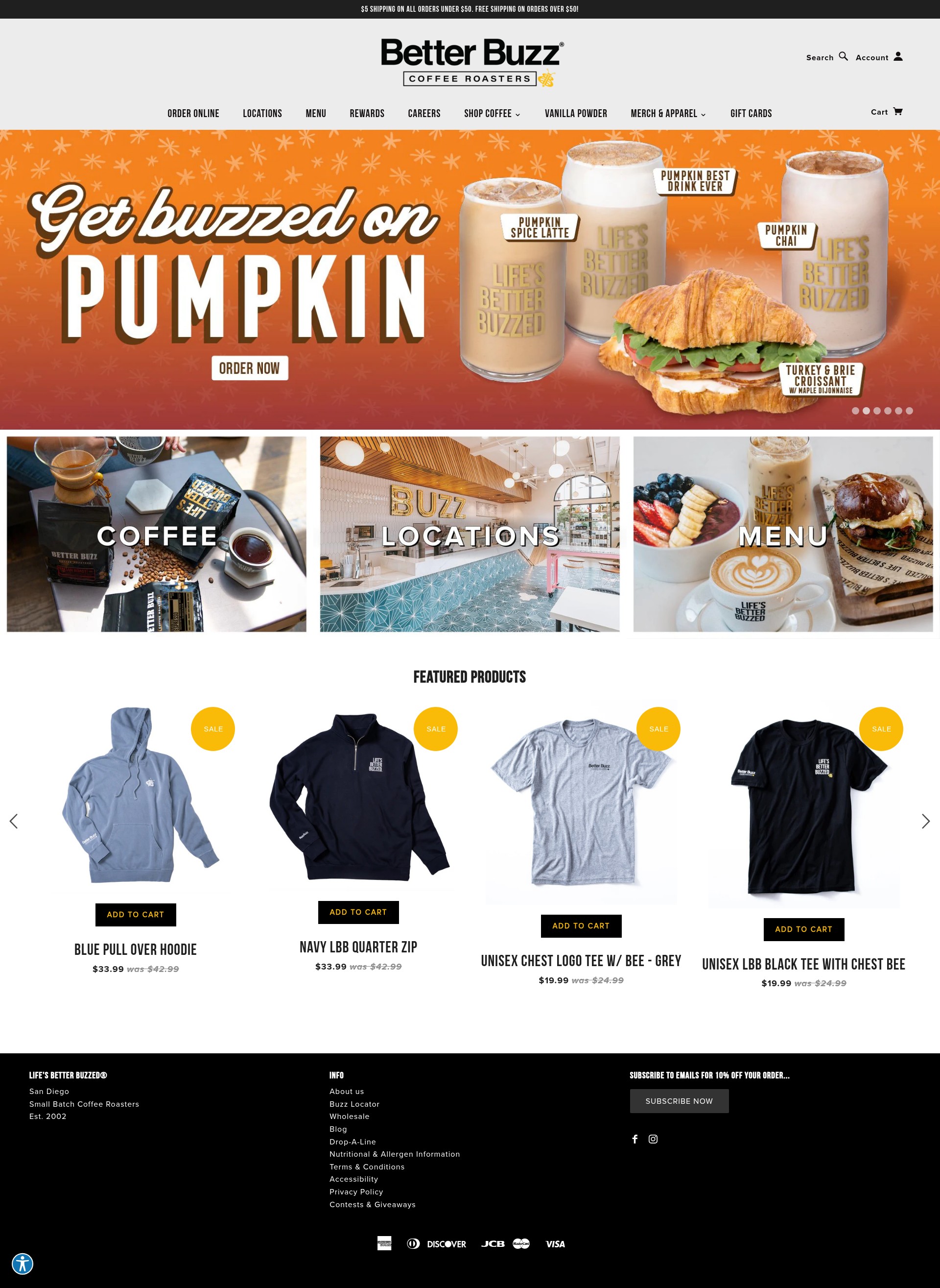 Screenshot of betterbuzzcoffee.com