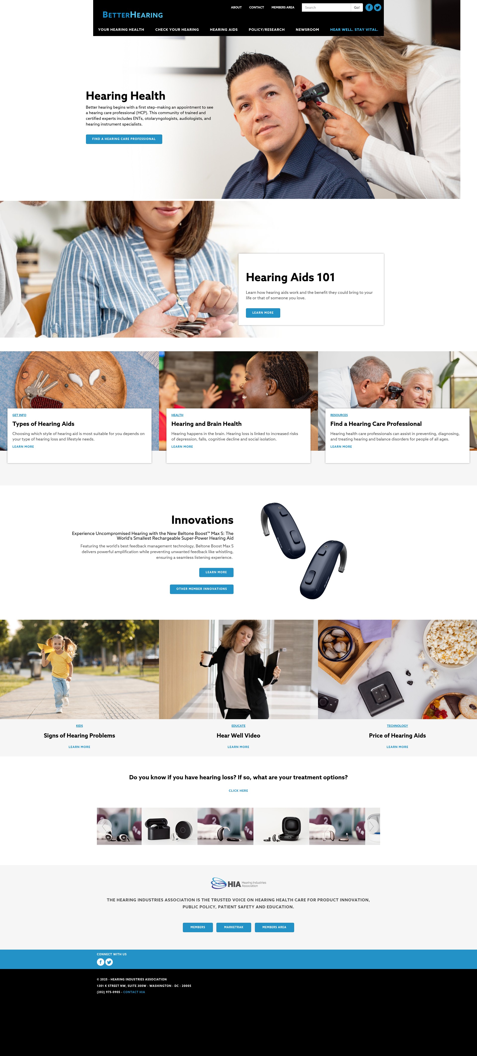 Screenshot of betterhearing.org
