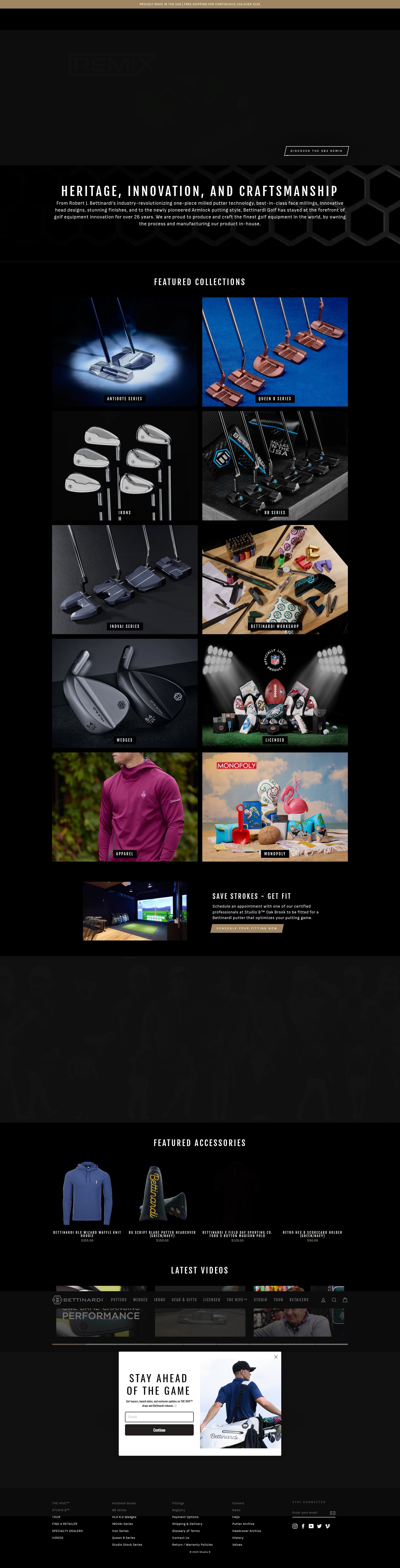 Screenshot of bettinardi.com