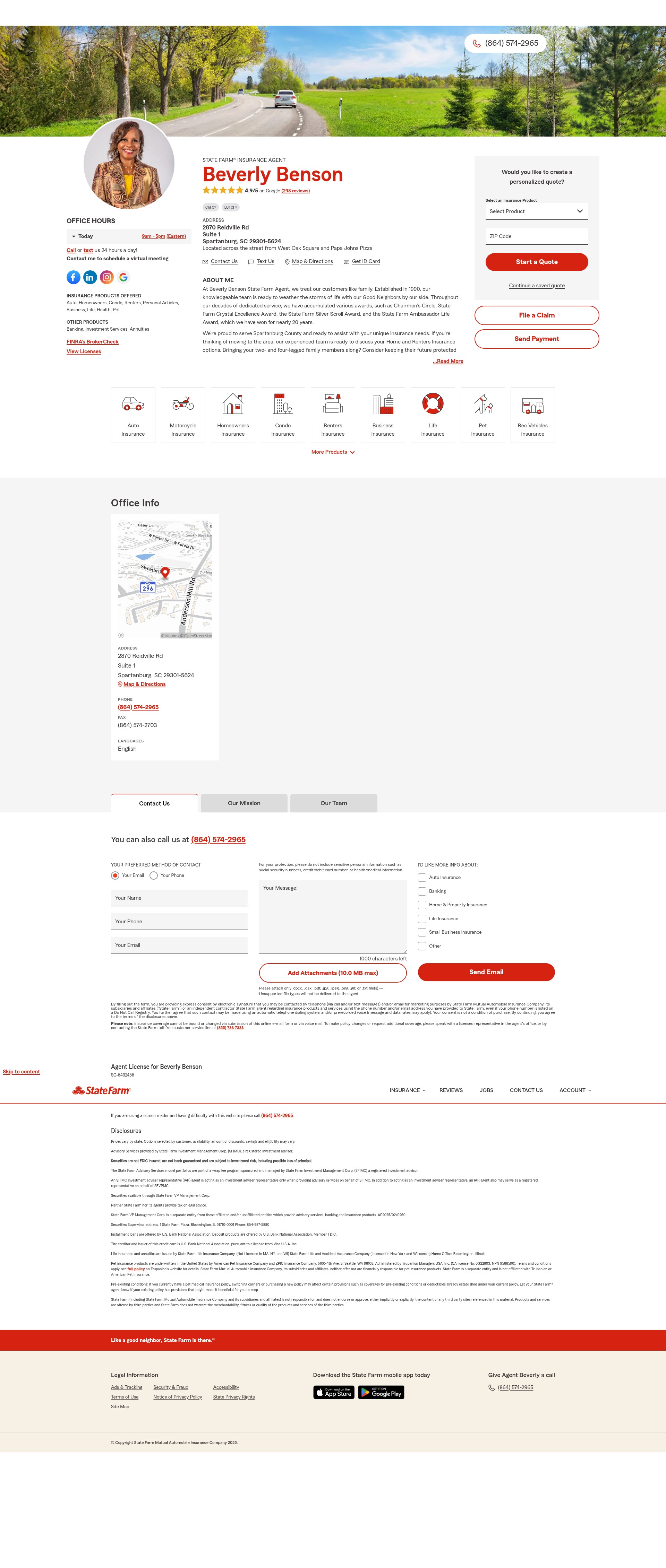 Screenshot of beverlybenson.com