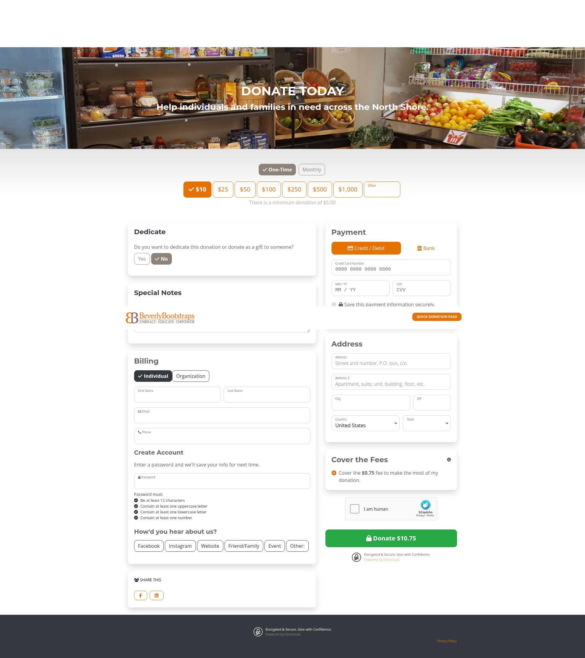 Screenshot of beverlybootstraps.givecloud.co
