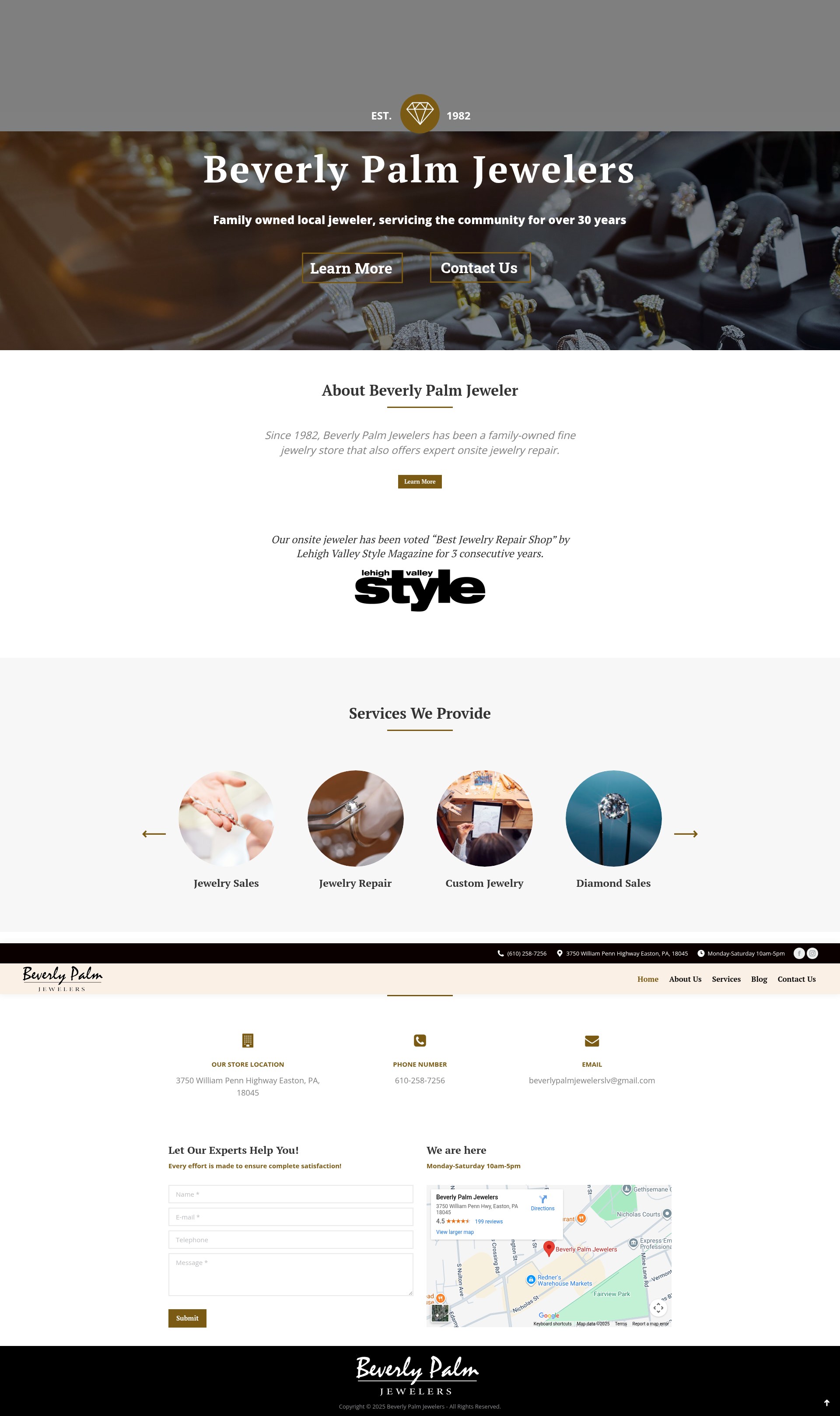 Screenshot of beverlypalmjewelerslv.com