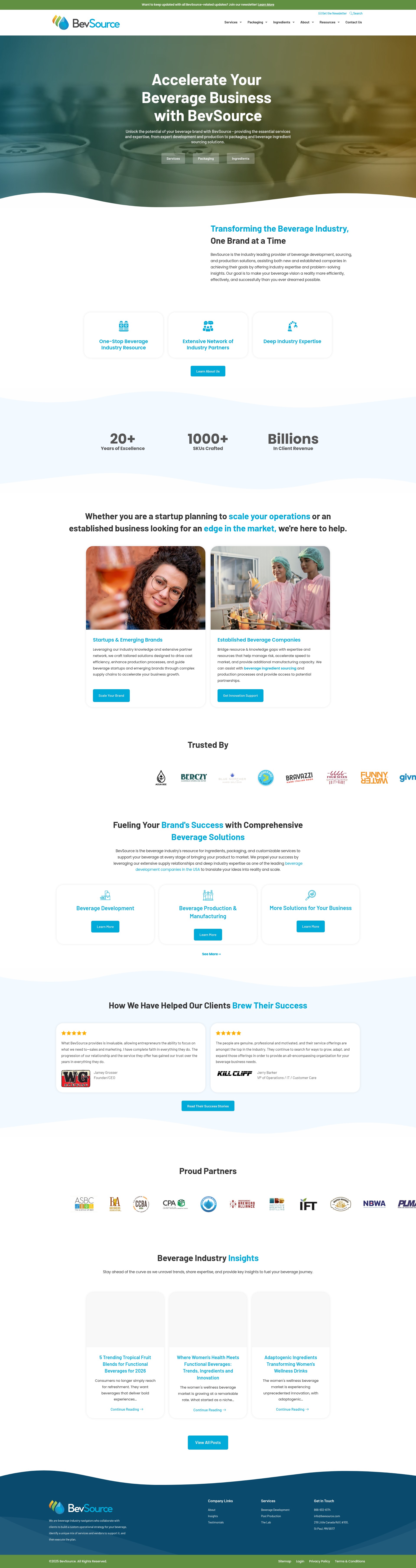 Screenshot of bevsource.com