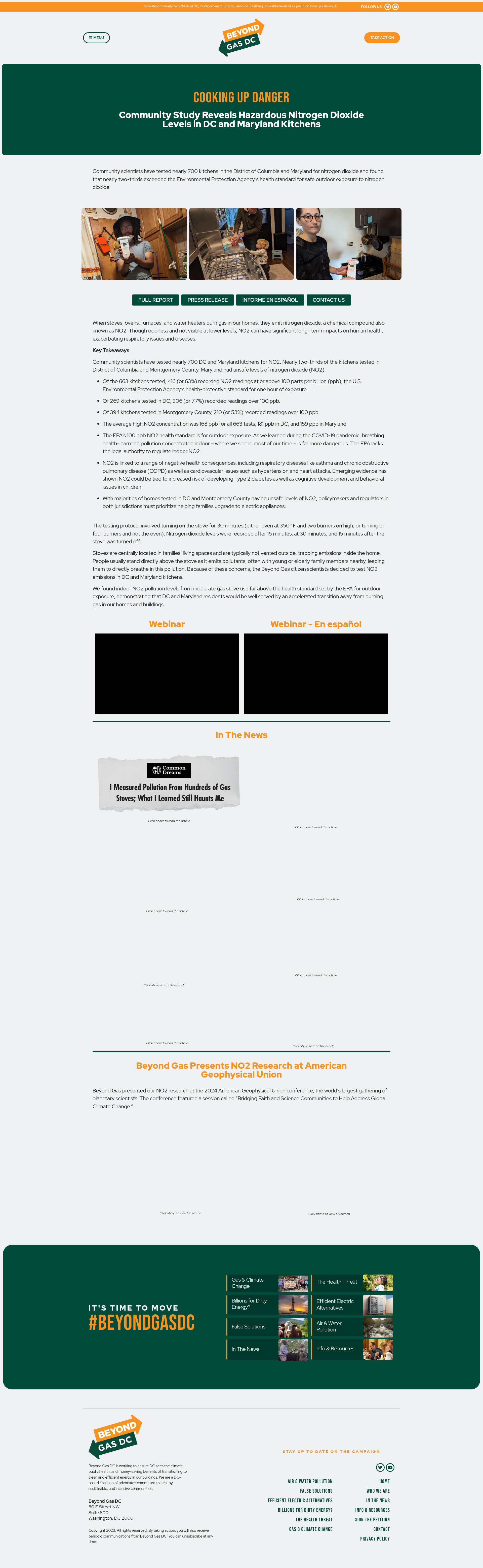 Screenshot of beyondgasdc.org