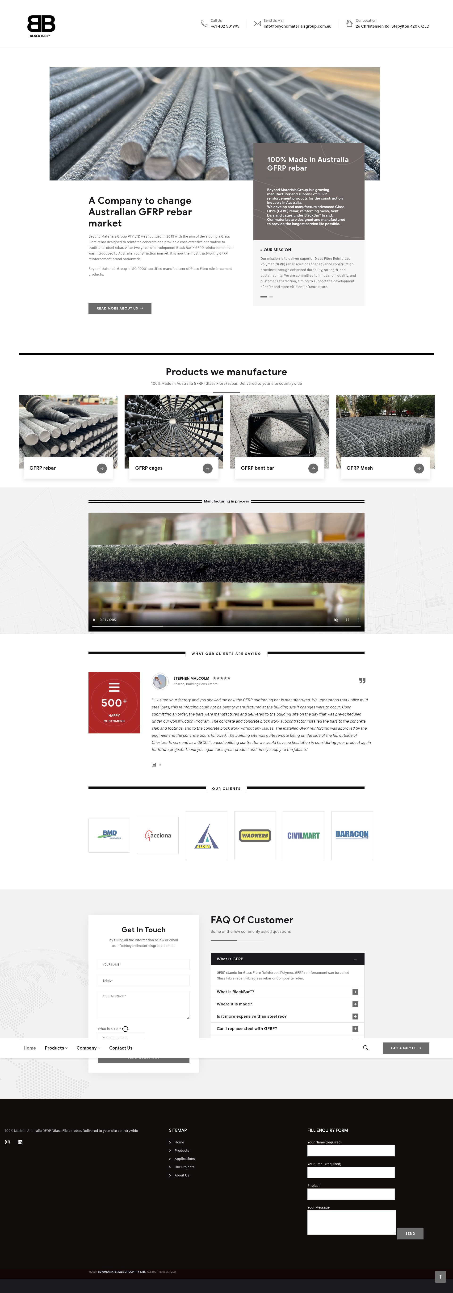 Screenshot of beyondmaterialsgroup.com.au