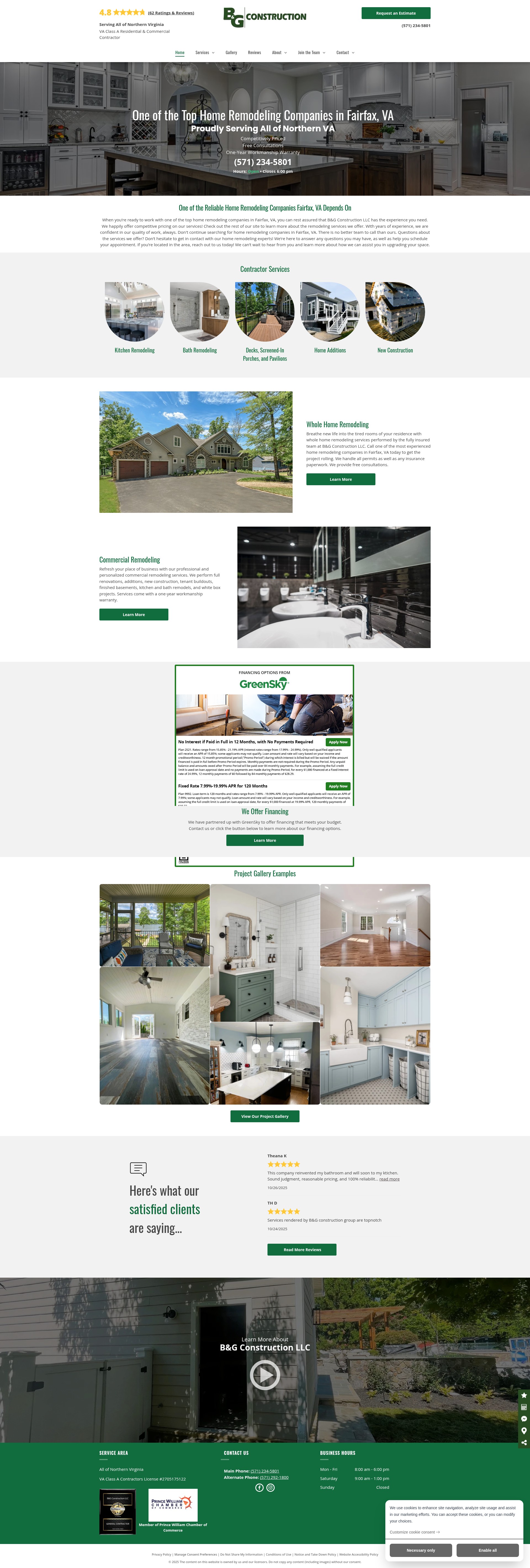 Screenshot of bgconstructionllc.com