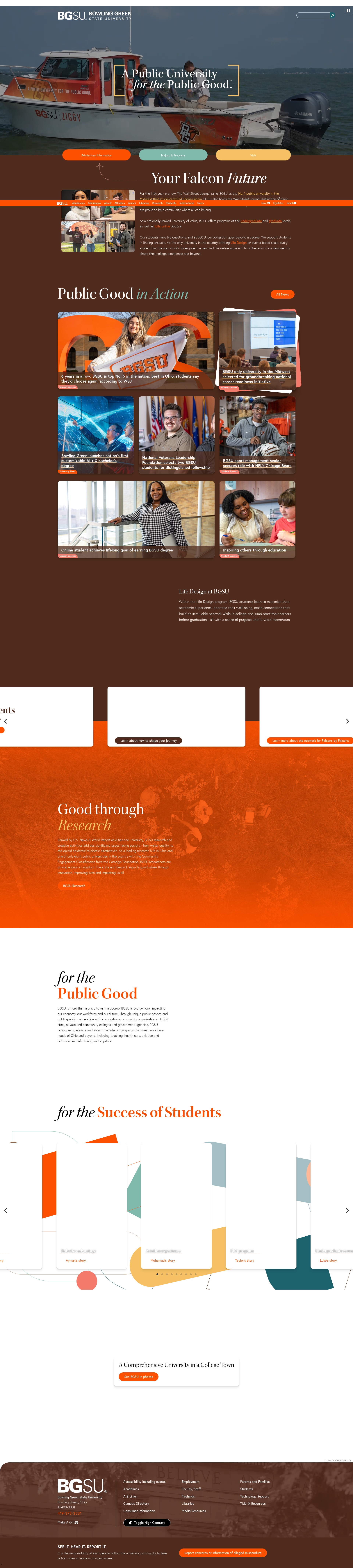 Screenshot of bgsu.edu