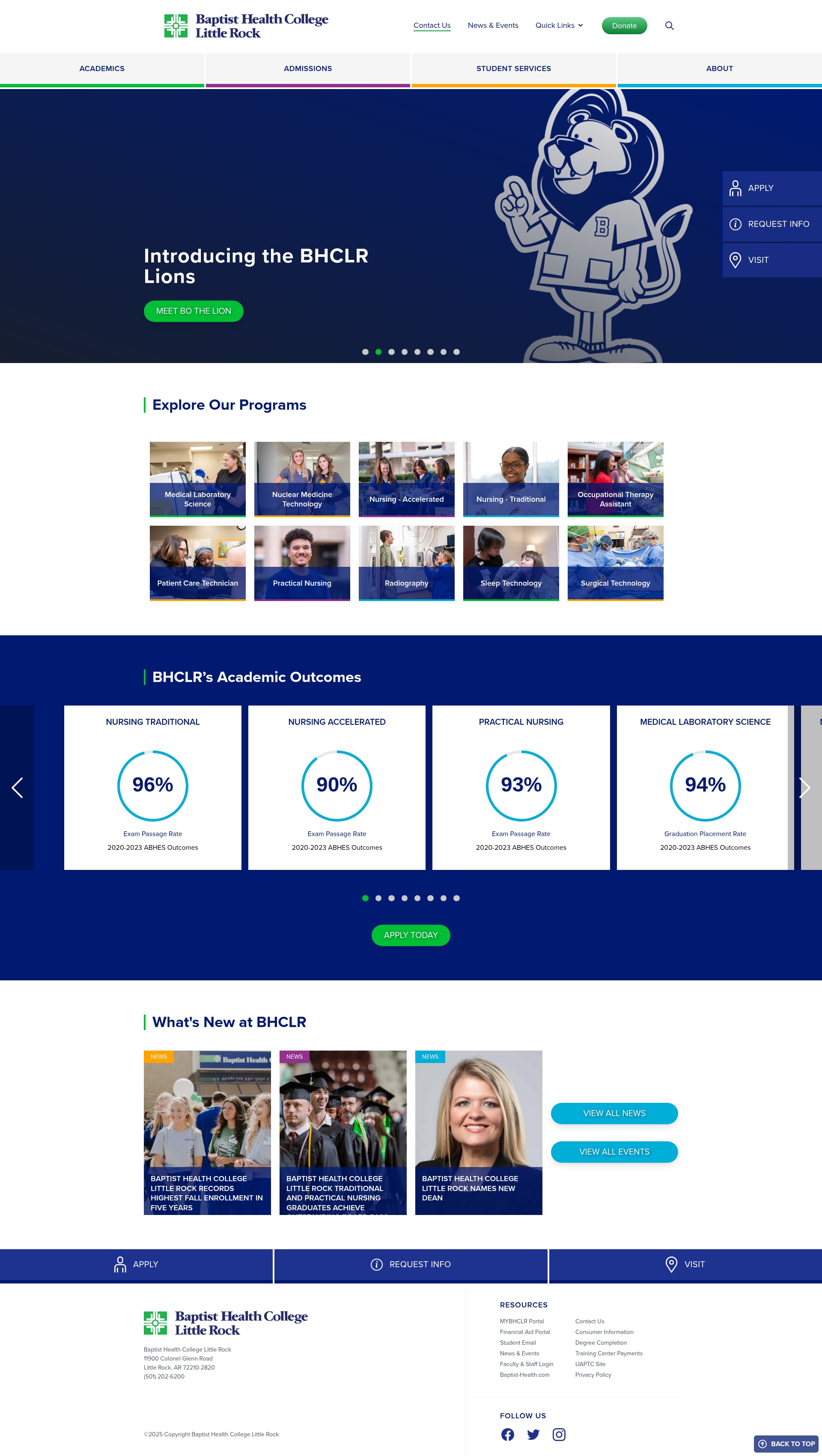 Screenshot of bhclr.edu
