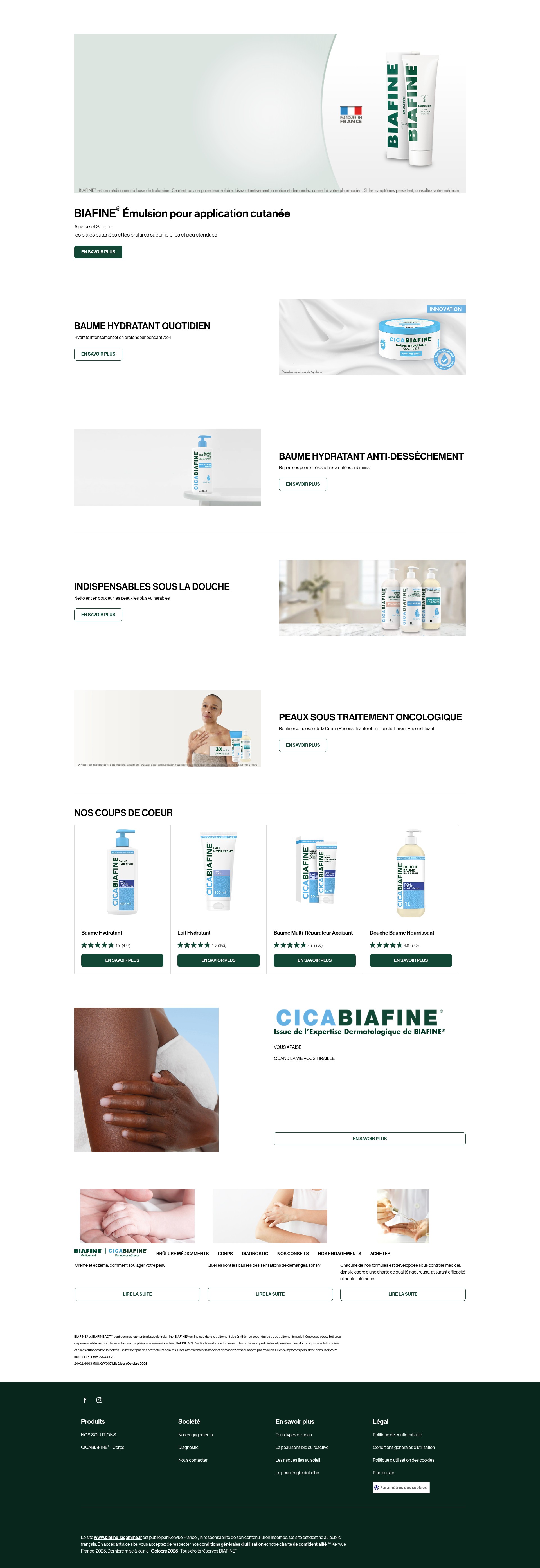 Screenshot of biafine-lagamme.fr