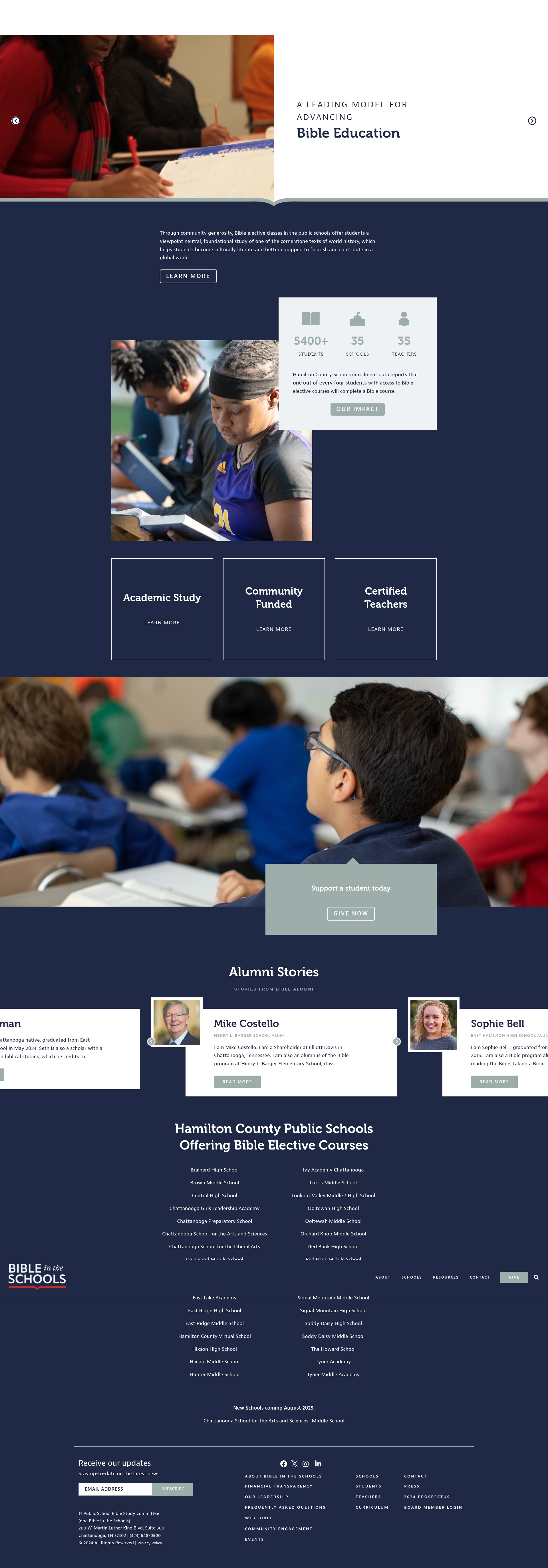 Screenshot of bibleintheschools.com