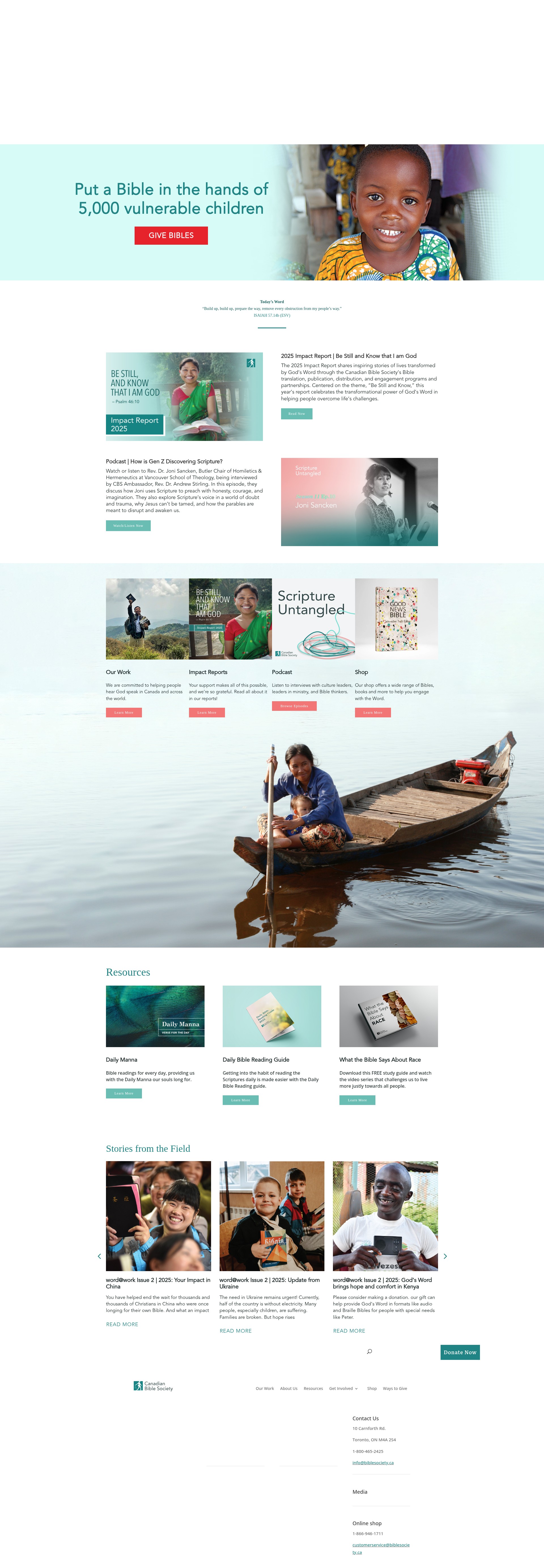 Screenshot of biblesociety.ca