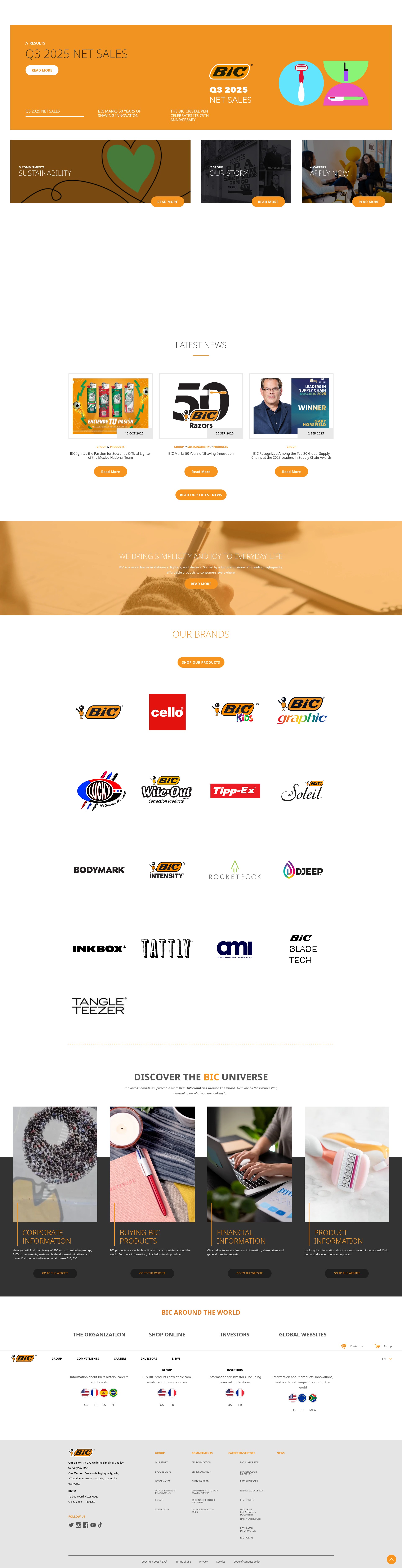 Screenshot of bicworld.com