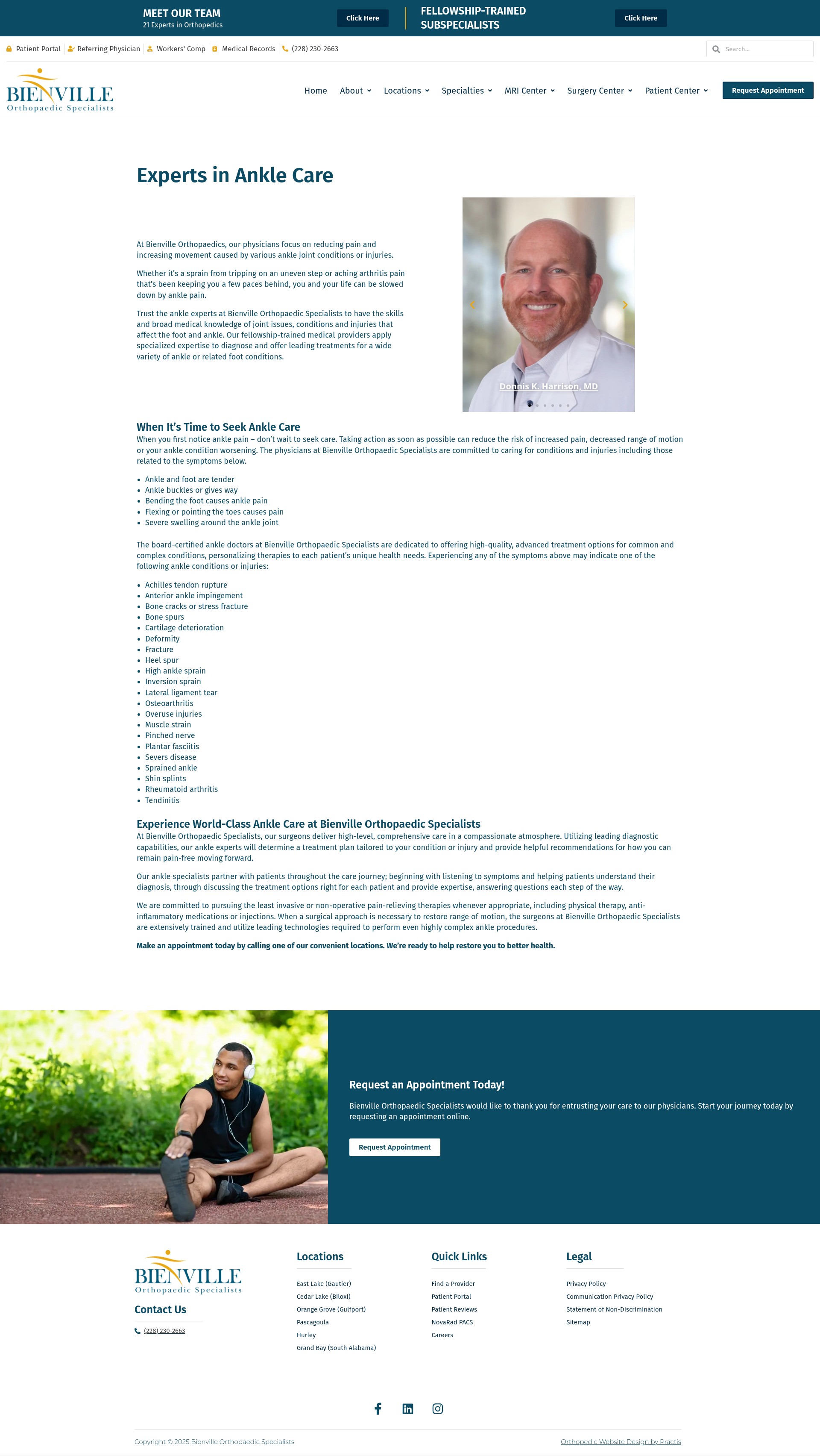 Screenshot of bienvilleortho.com