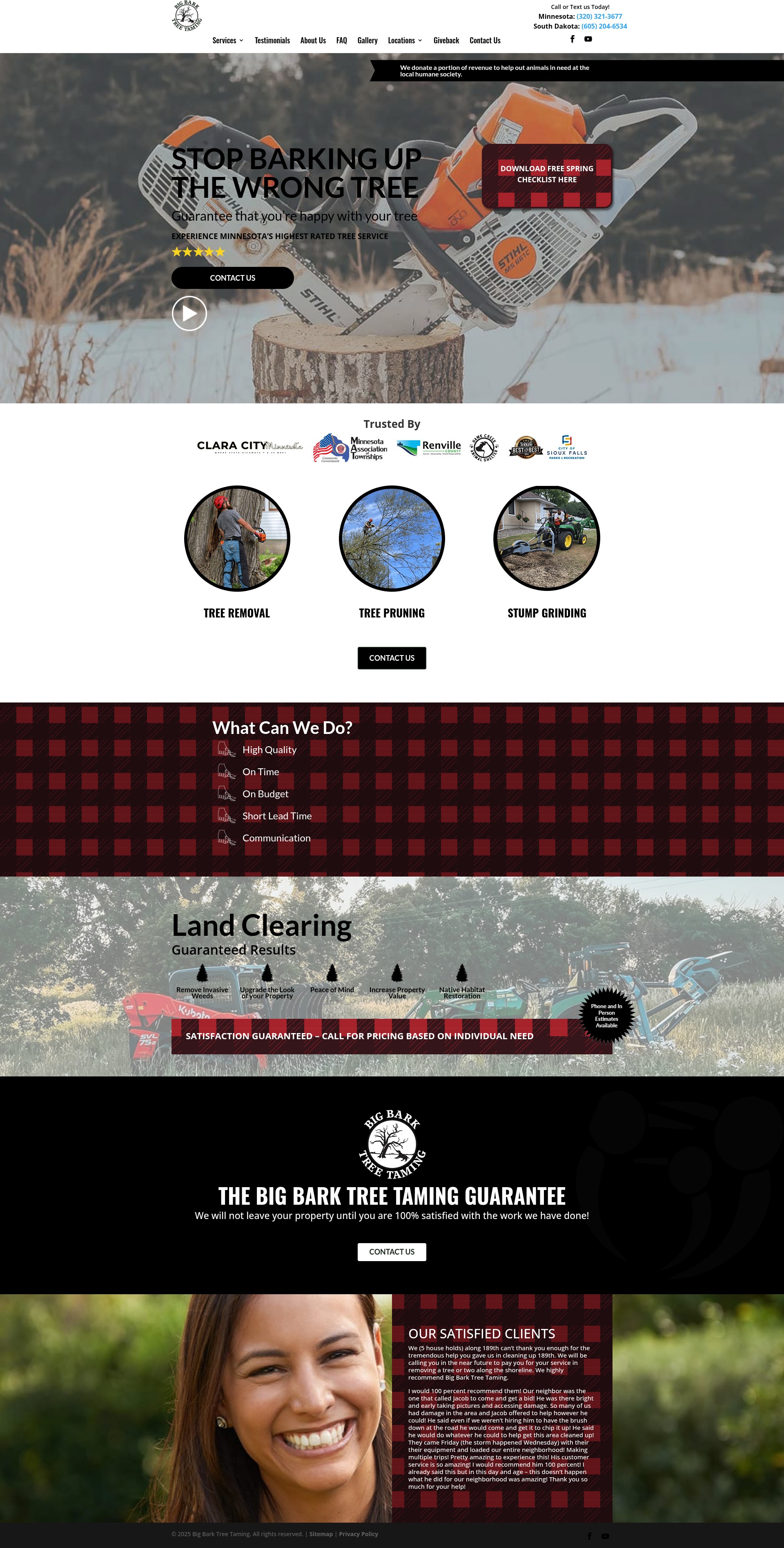 Screenshot of bigbarktreetaming.com