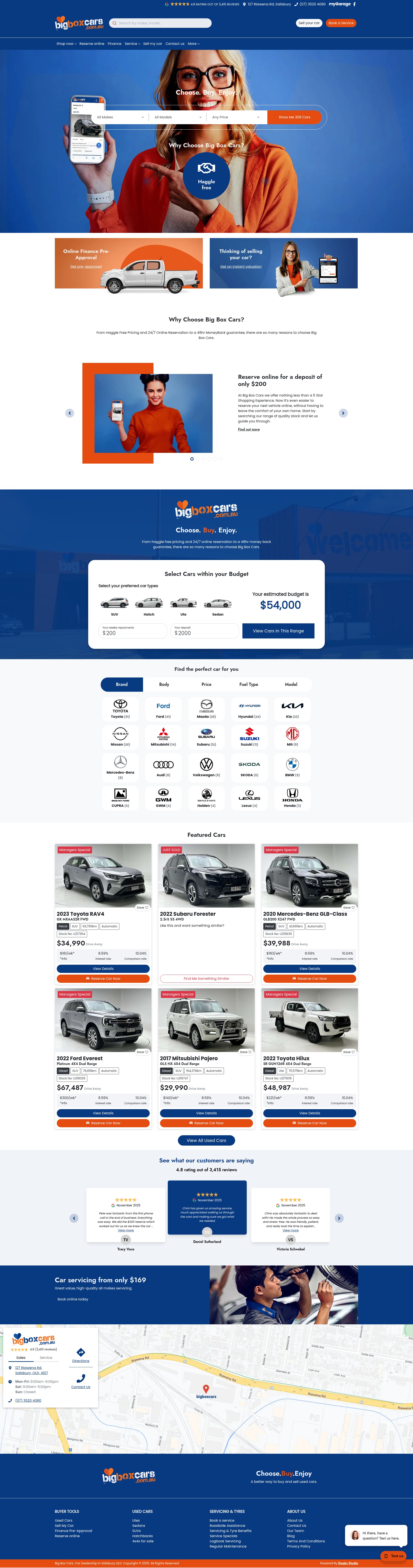 Screenshot of bigboxcars.com.au