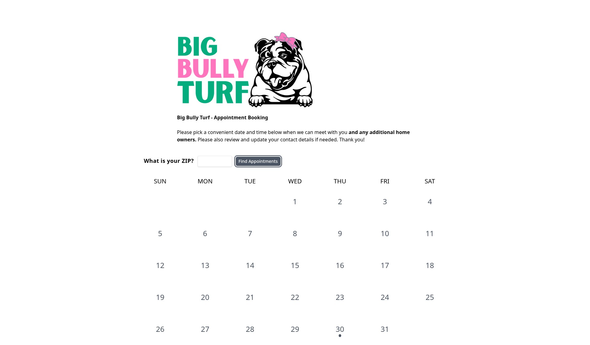 Screenshot of bigbullyturf.com