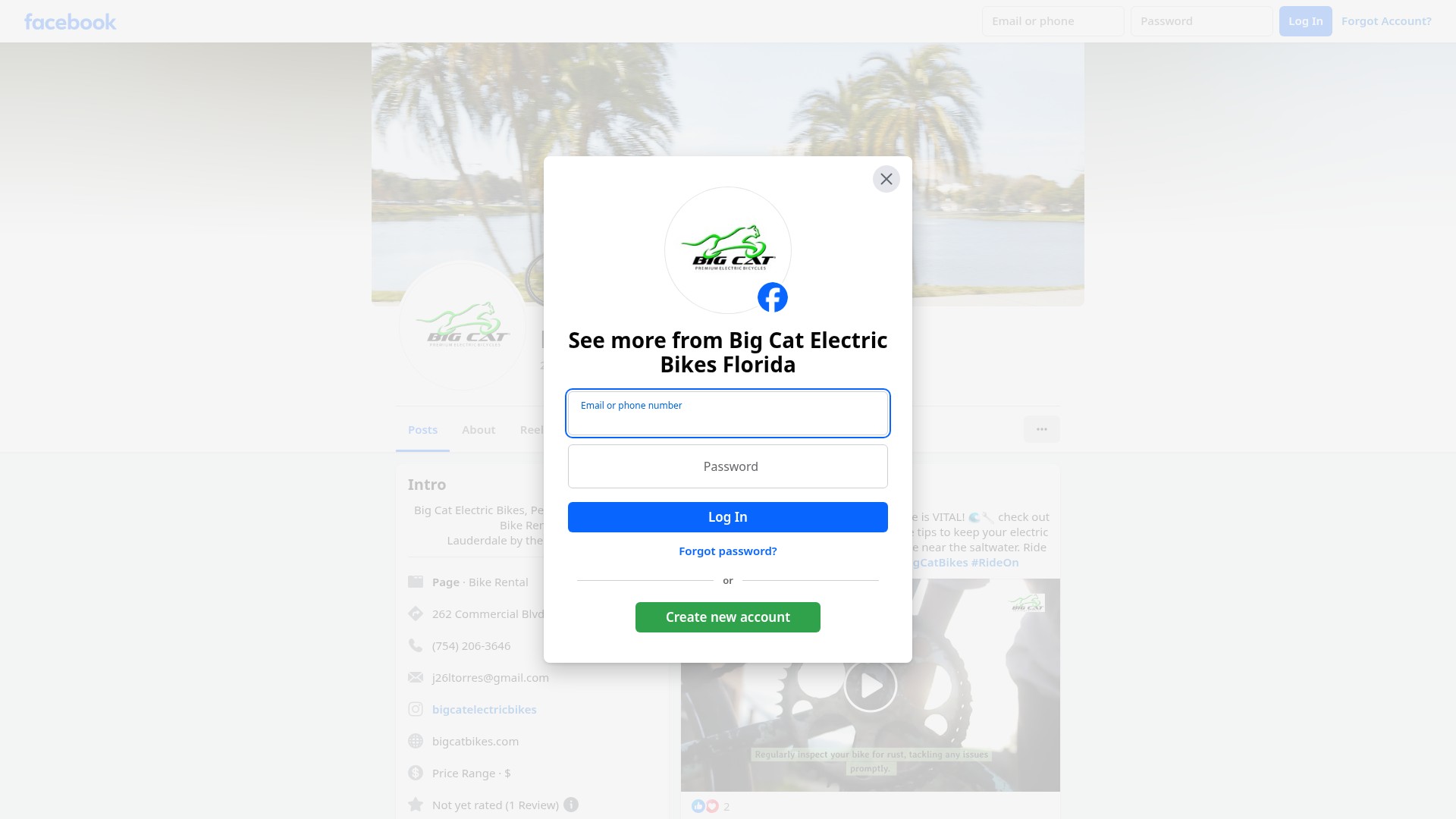Screenshot of bigcatbikes.com