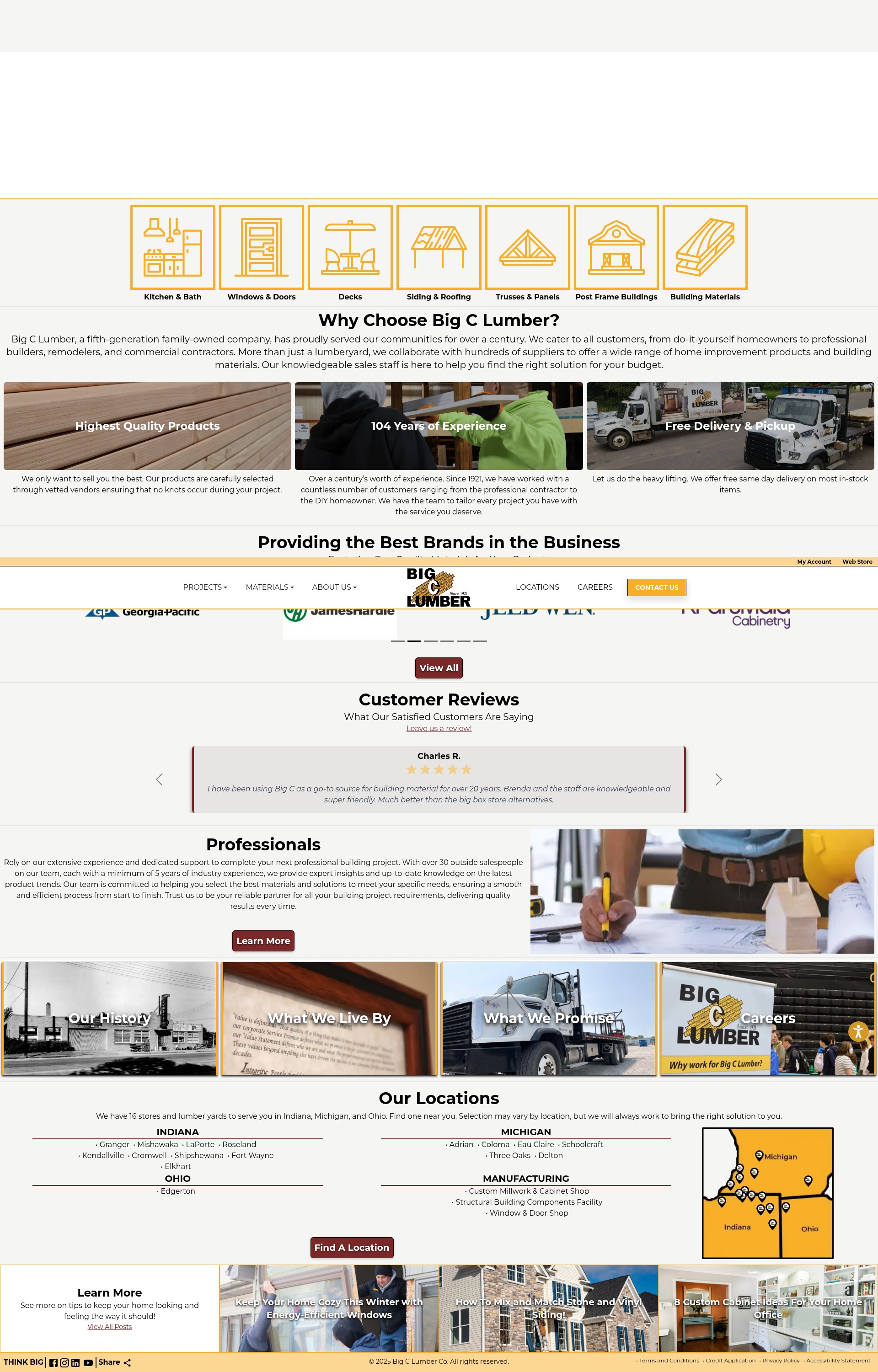 Screenshot of bigclumber.com