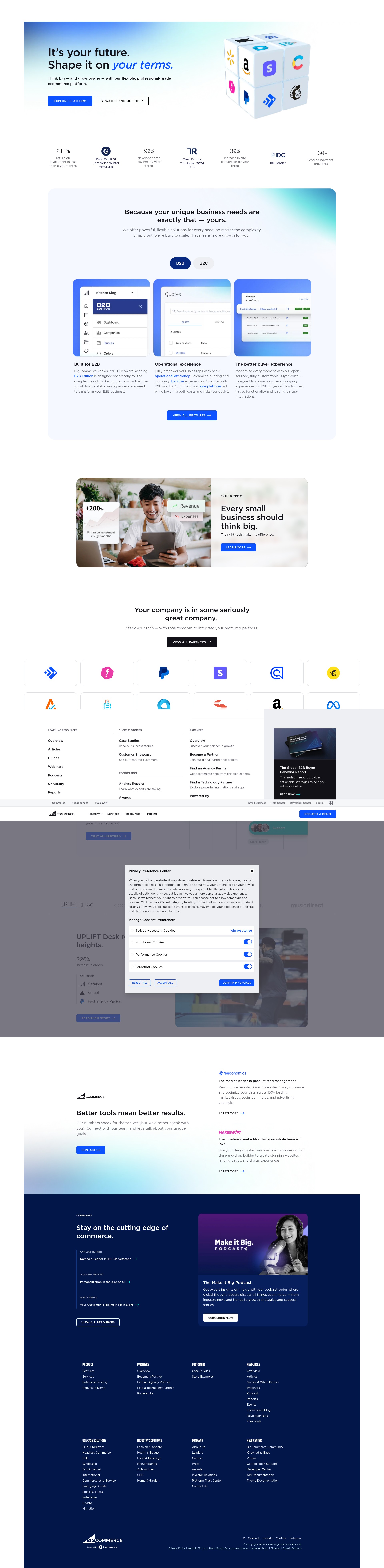 Screenshot of bigcommerce.com