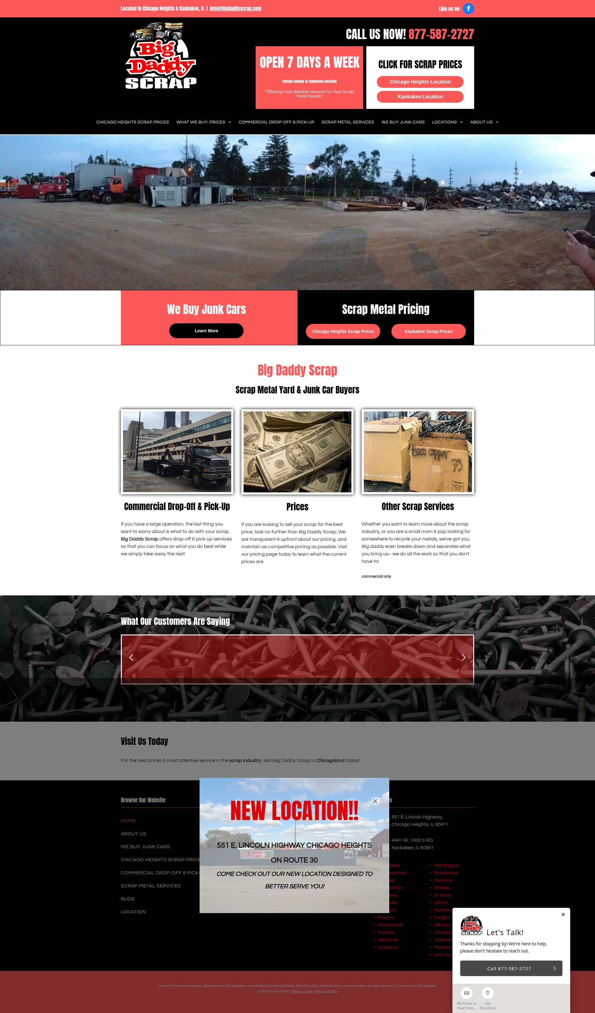 Screenshot of bigdaddyscrap.com