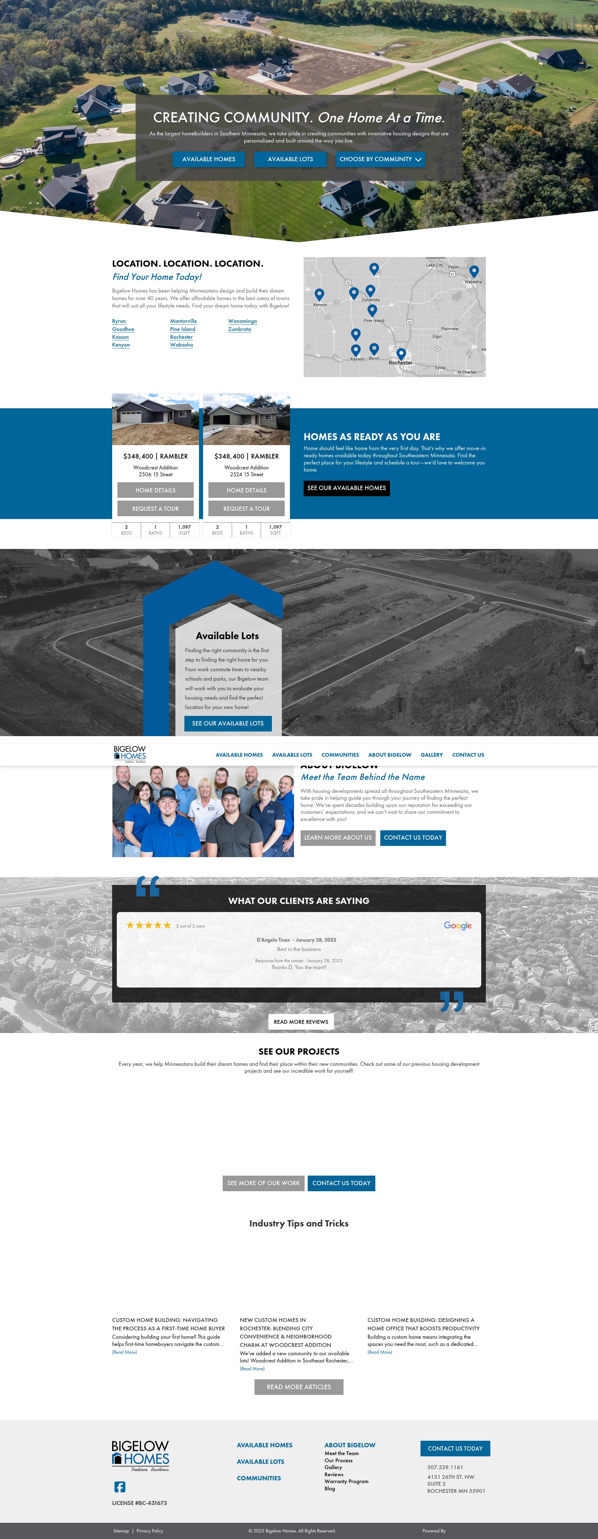 Screenshot of bigelowhomes.net