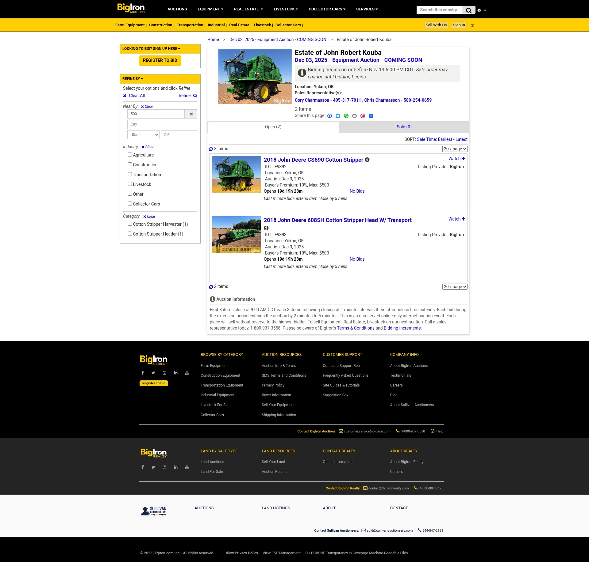 Screenshot of bigiron.com
