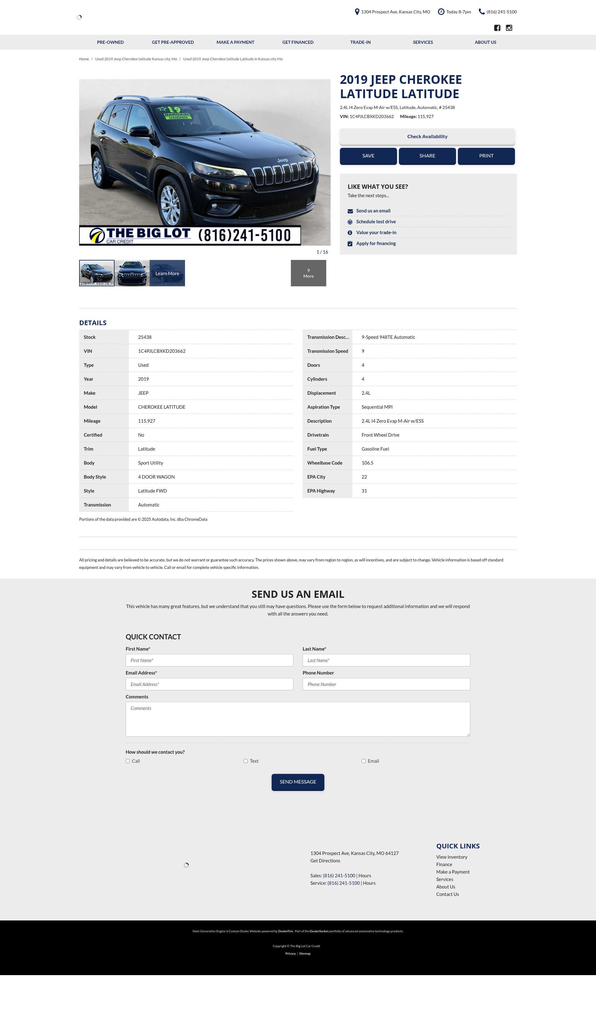 Screenshot of biglotcars.com