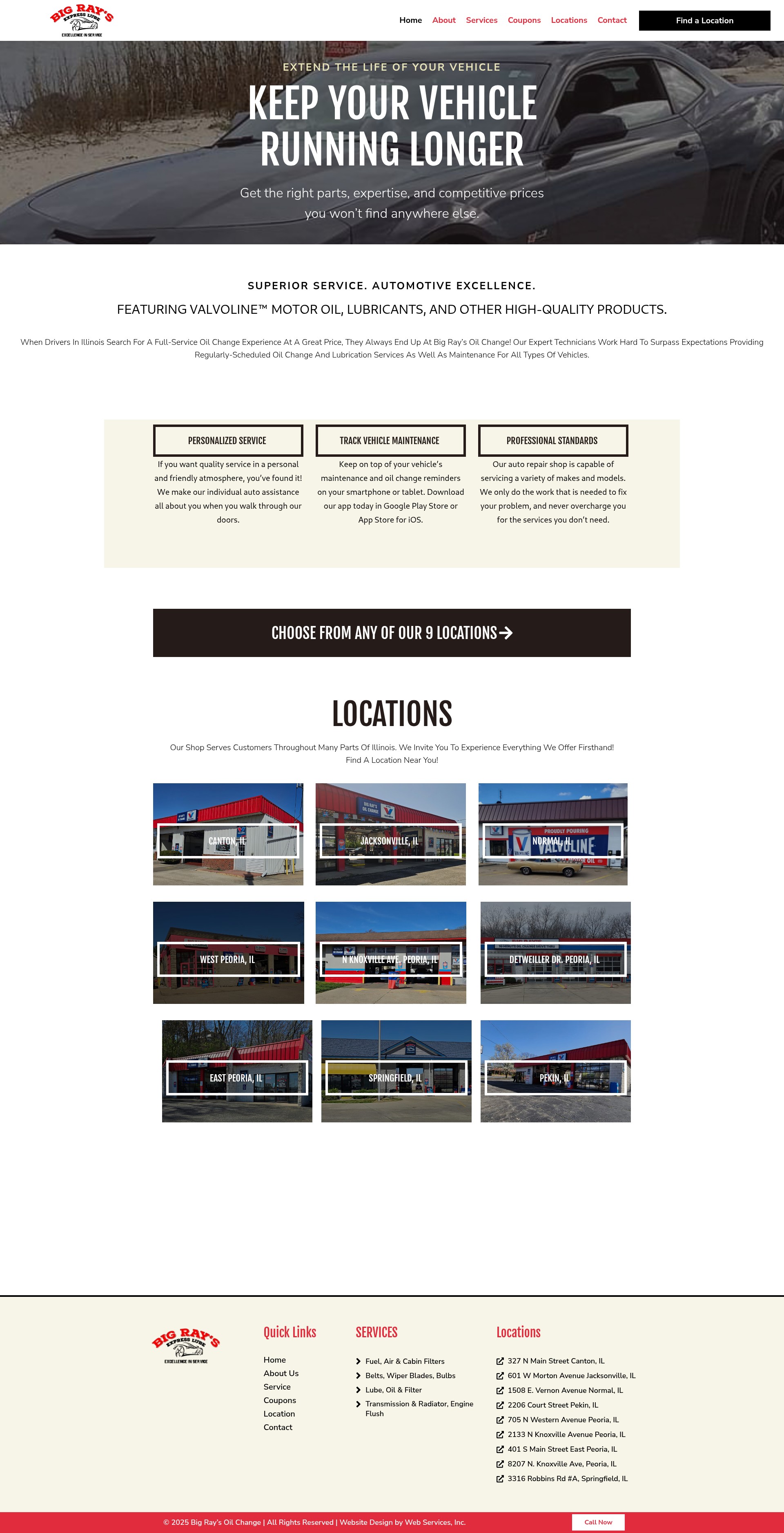 Screenshot of bigraysoilchange.com