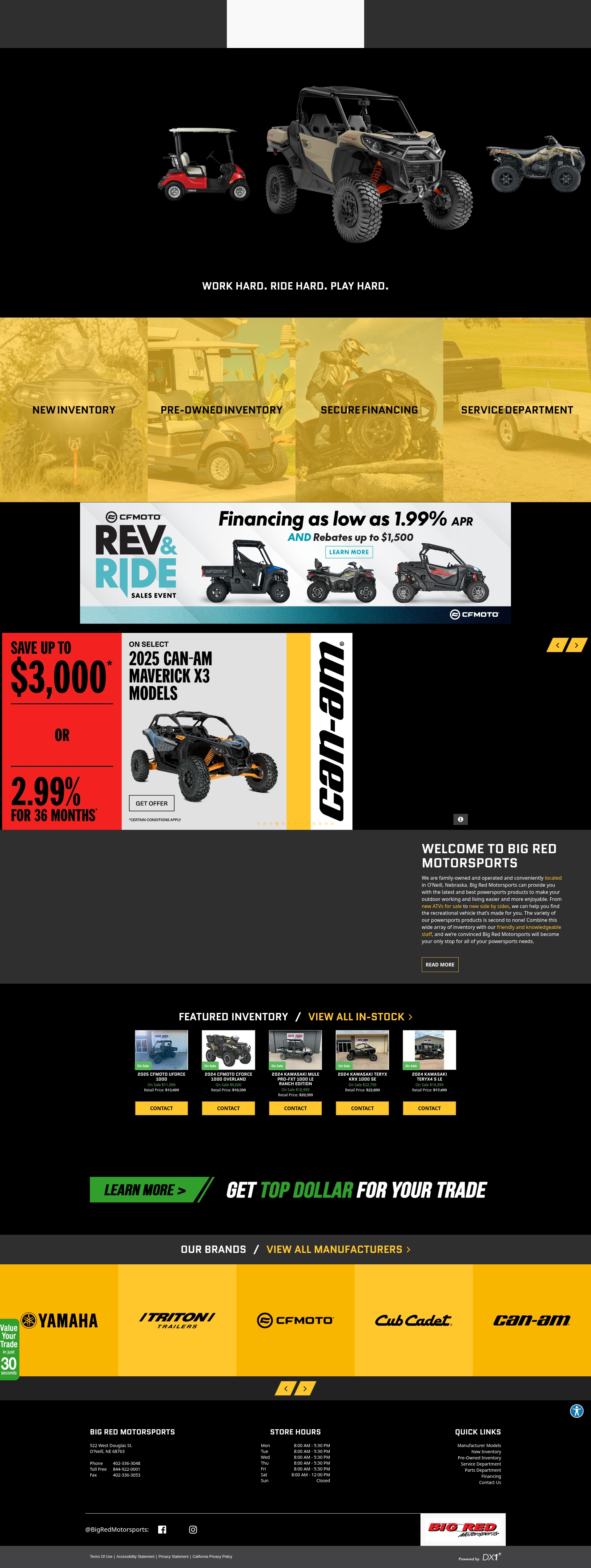 Screenshot of bigredmotorsports.com