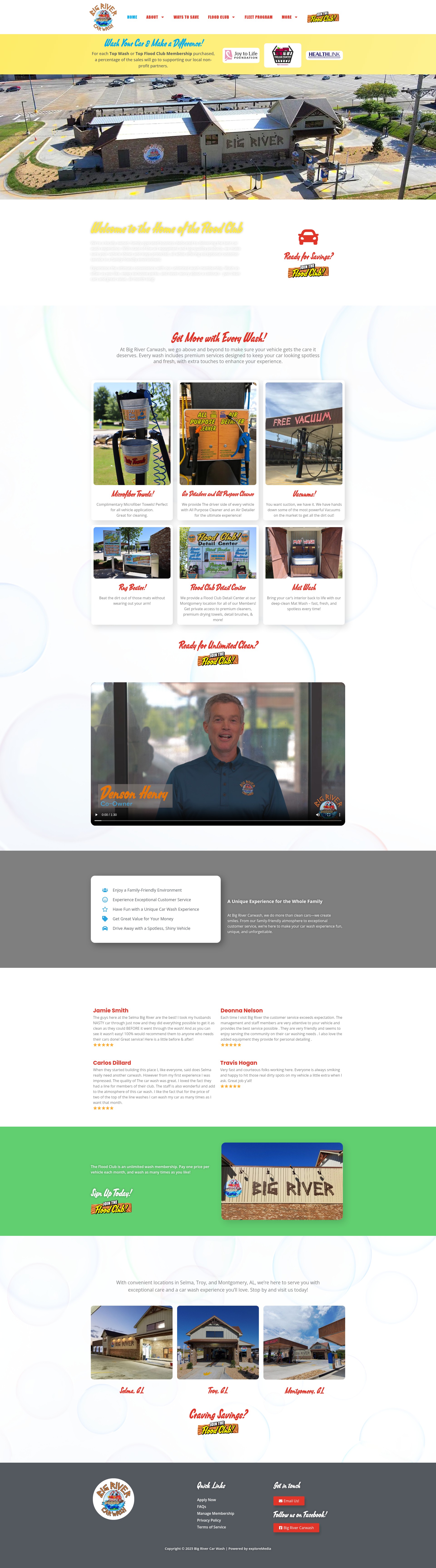 Screenshot of bigrivercarwash.com