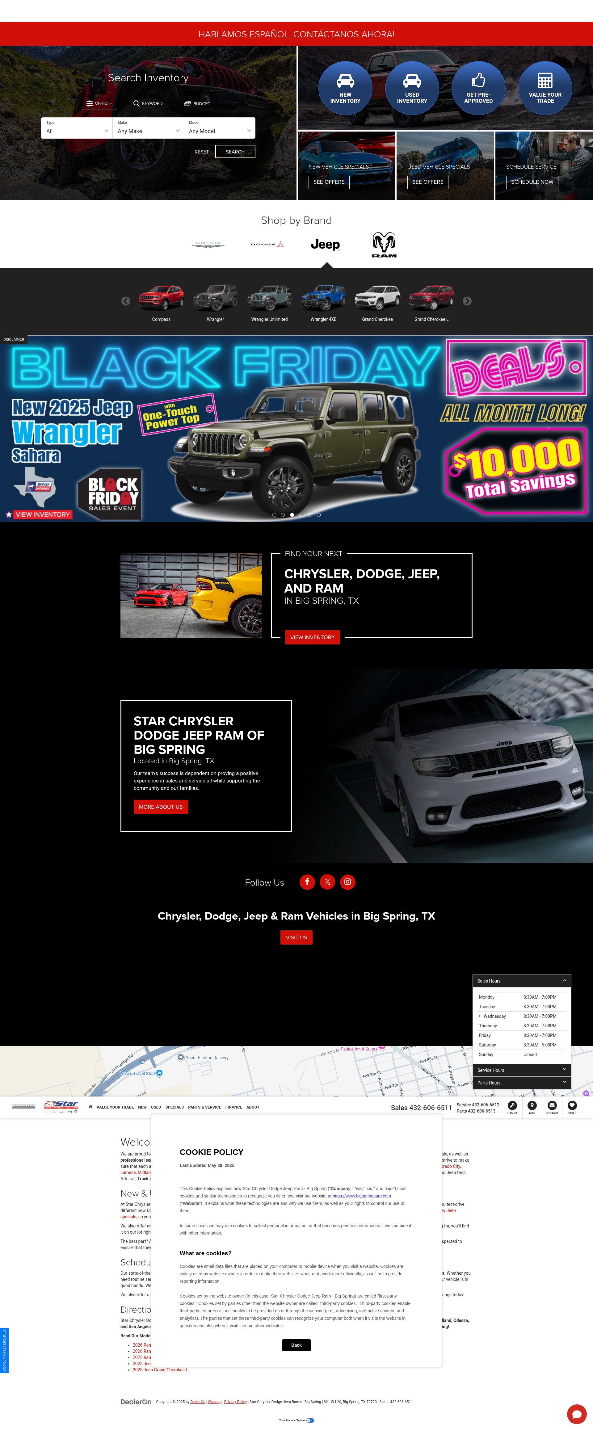 Screenshot of bigspringcars.com