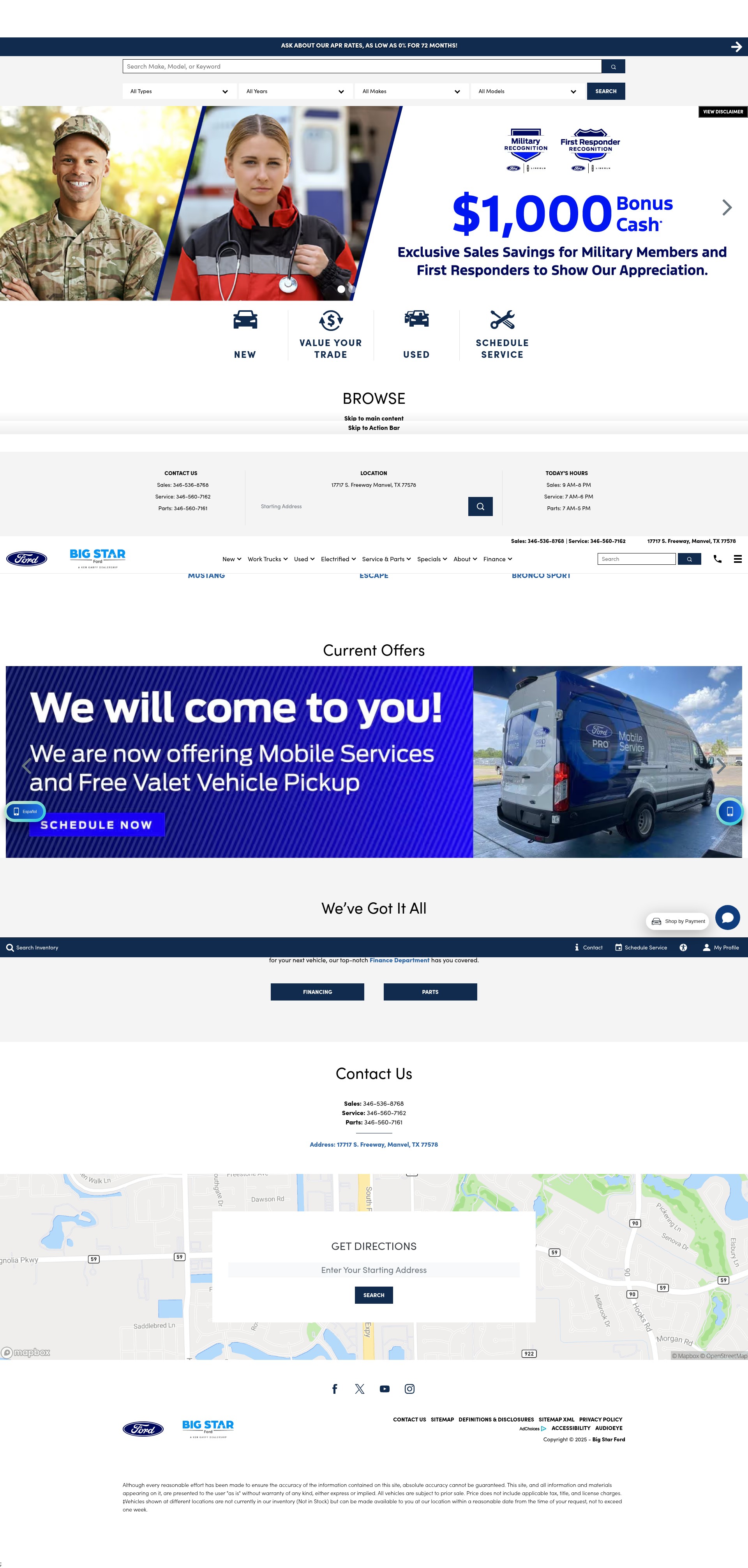 Screenshot of bigstarford.com