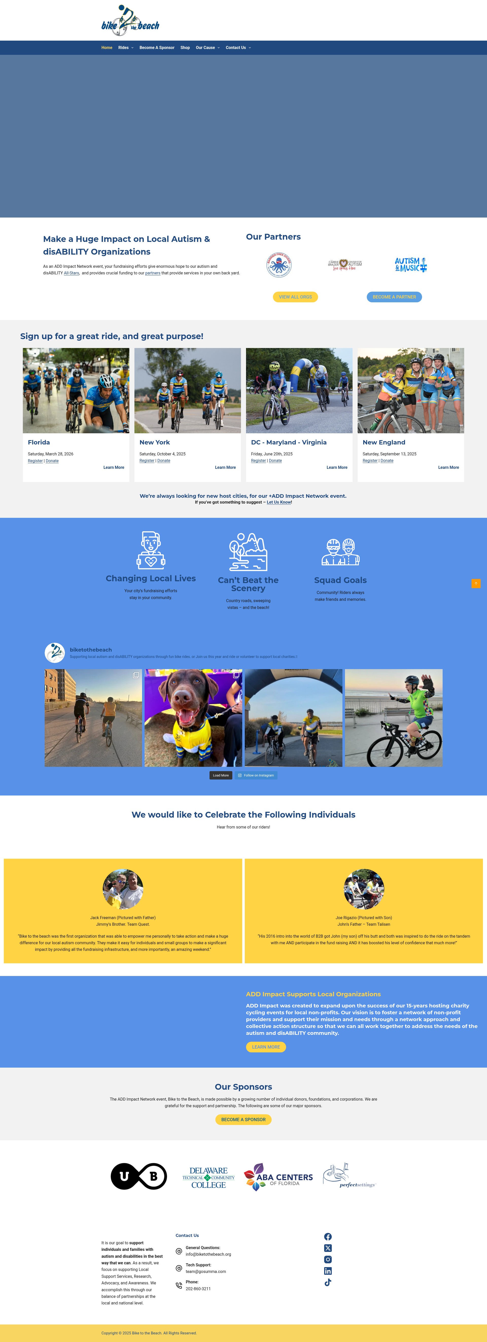 Screenshot of biketothebeach.org