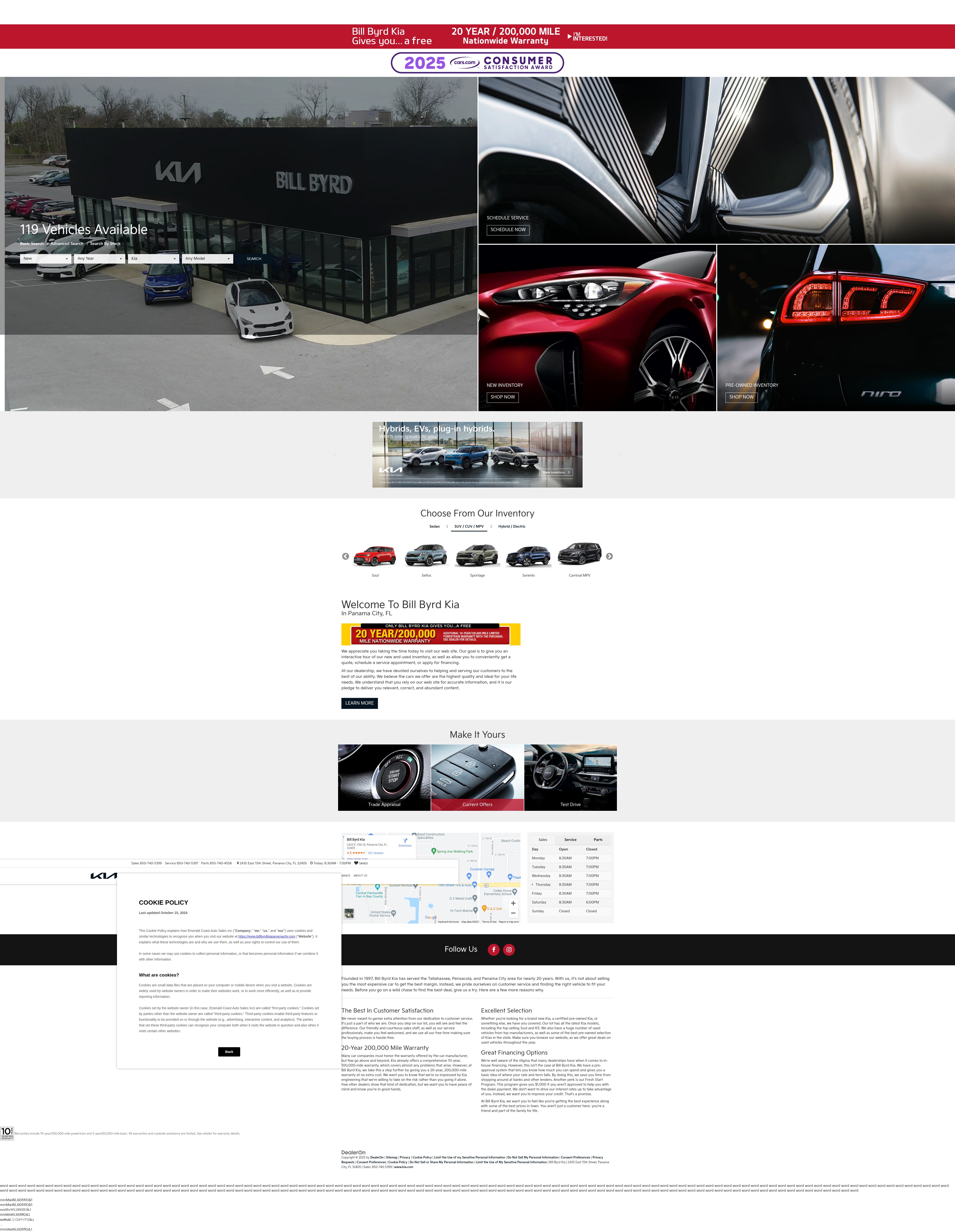 Screenshot of billbyrdkiapanamacity.com