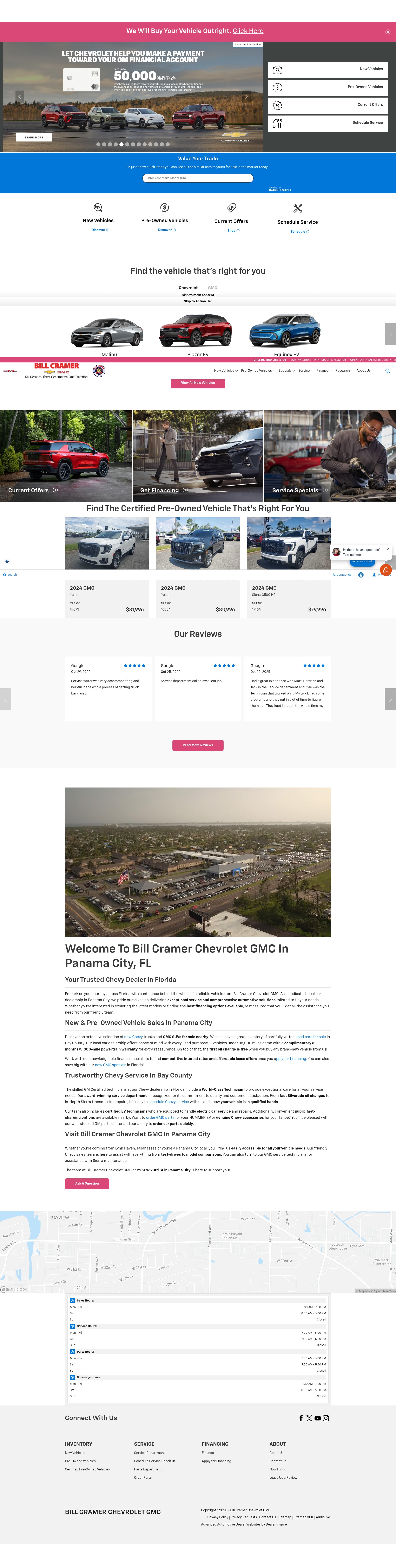 Screenshot of billcramergm.com