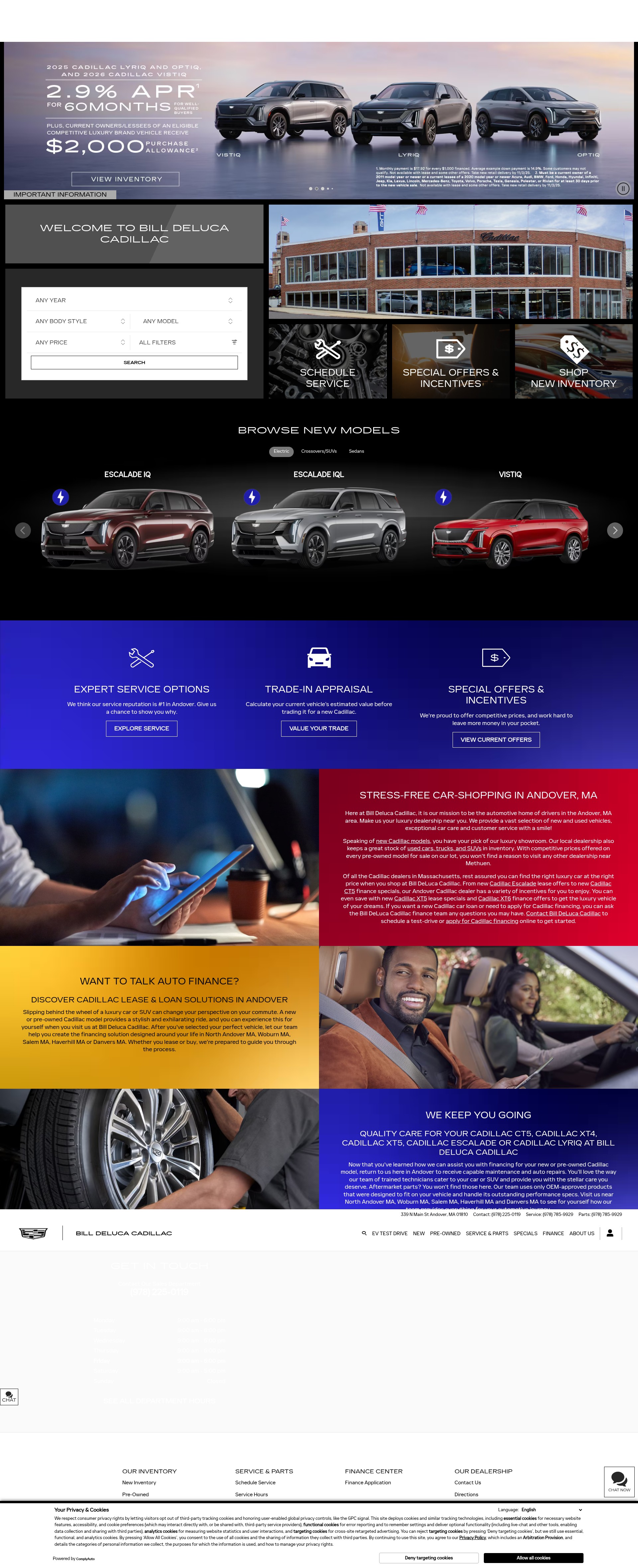 Screenshot of billdelucacadillac.com