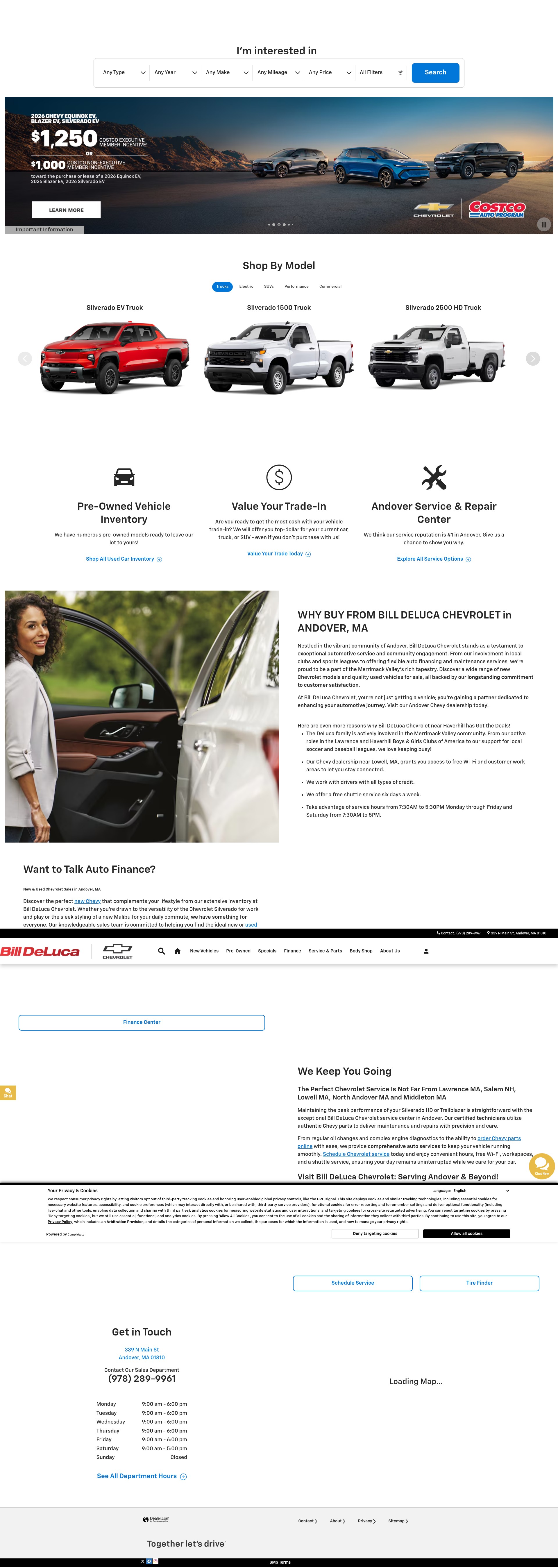Screenshot of billdelucachevrolet.com