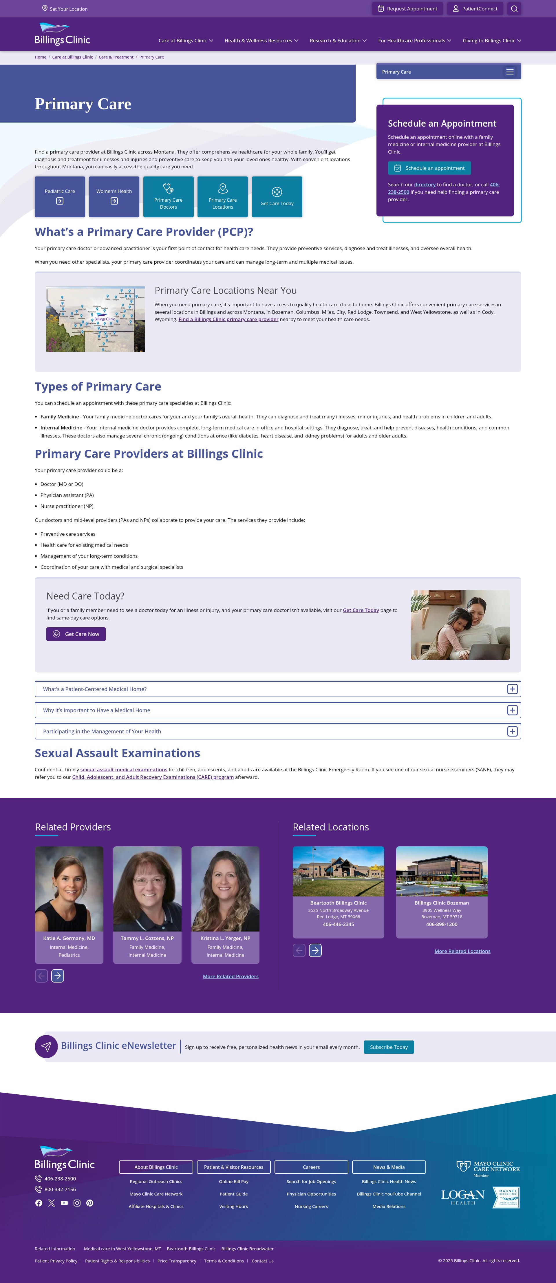 Screenshot of billingsclinic.com
