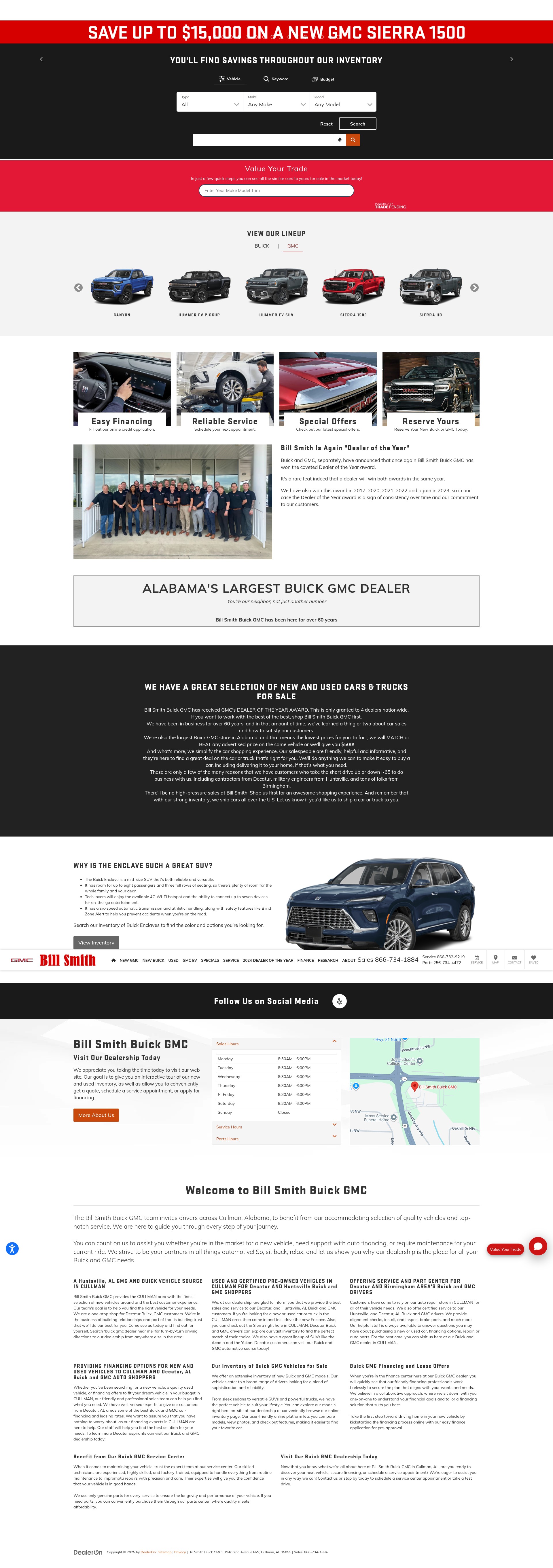 Screenshot of billsmithbuickgmc.com